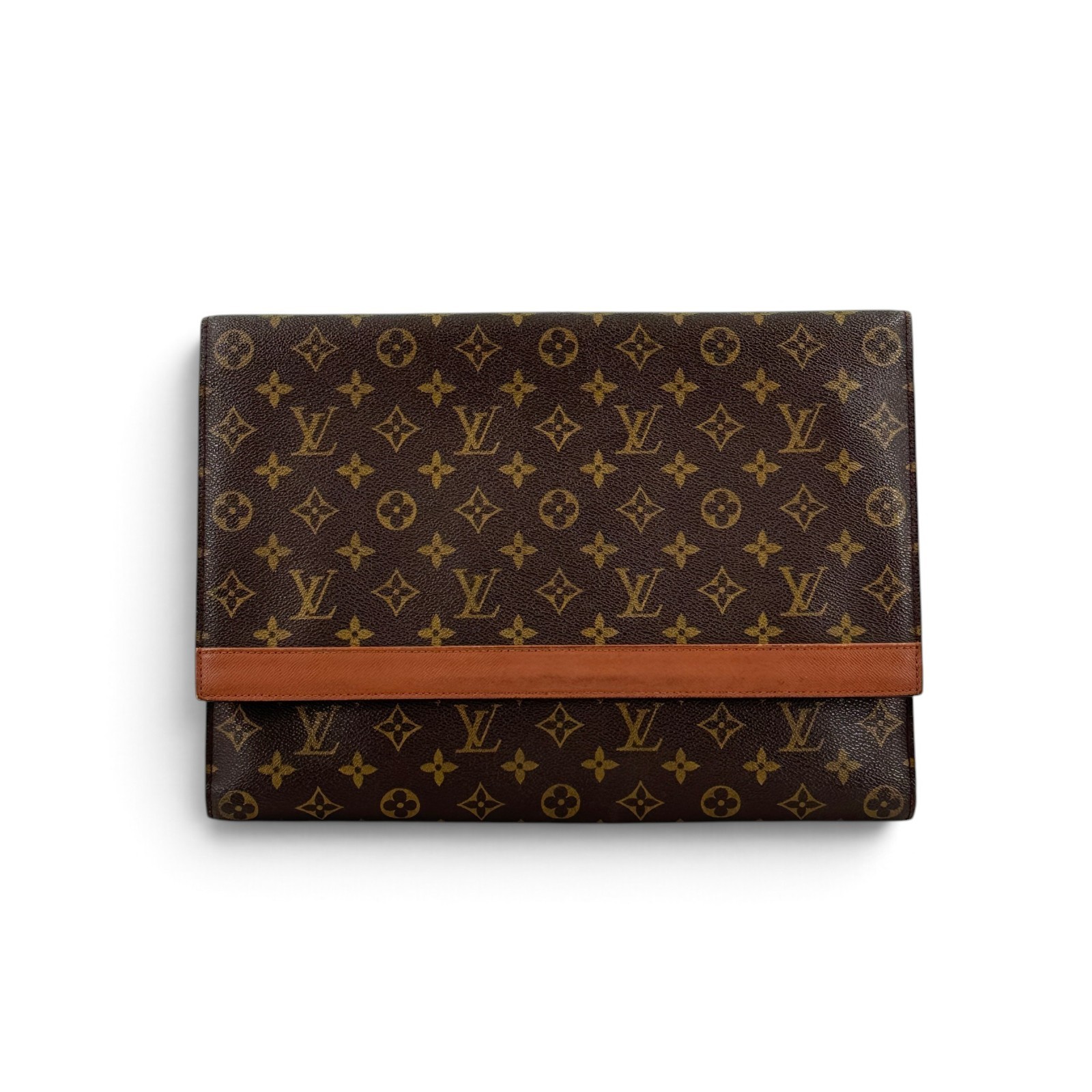LOUIS VUITTON Monogram Pochette Envelope Clutch Bag M51801 Vintage Auth