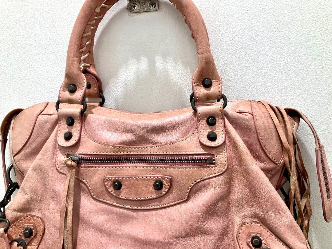 Vintage Balenciaga Pink leather City Bag