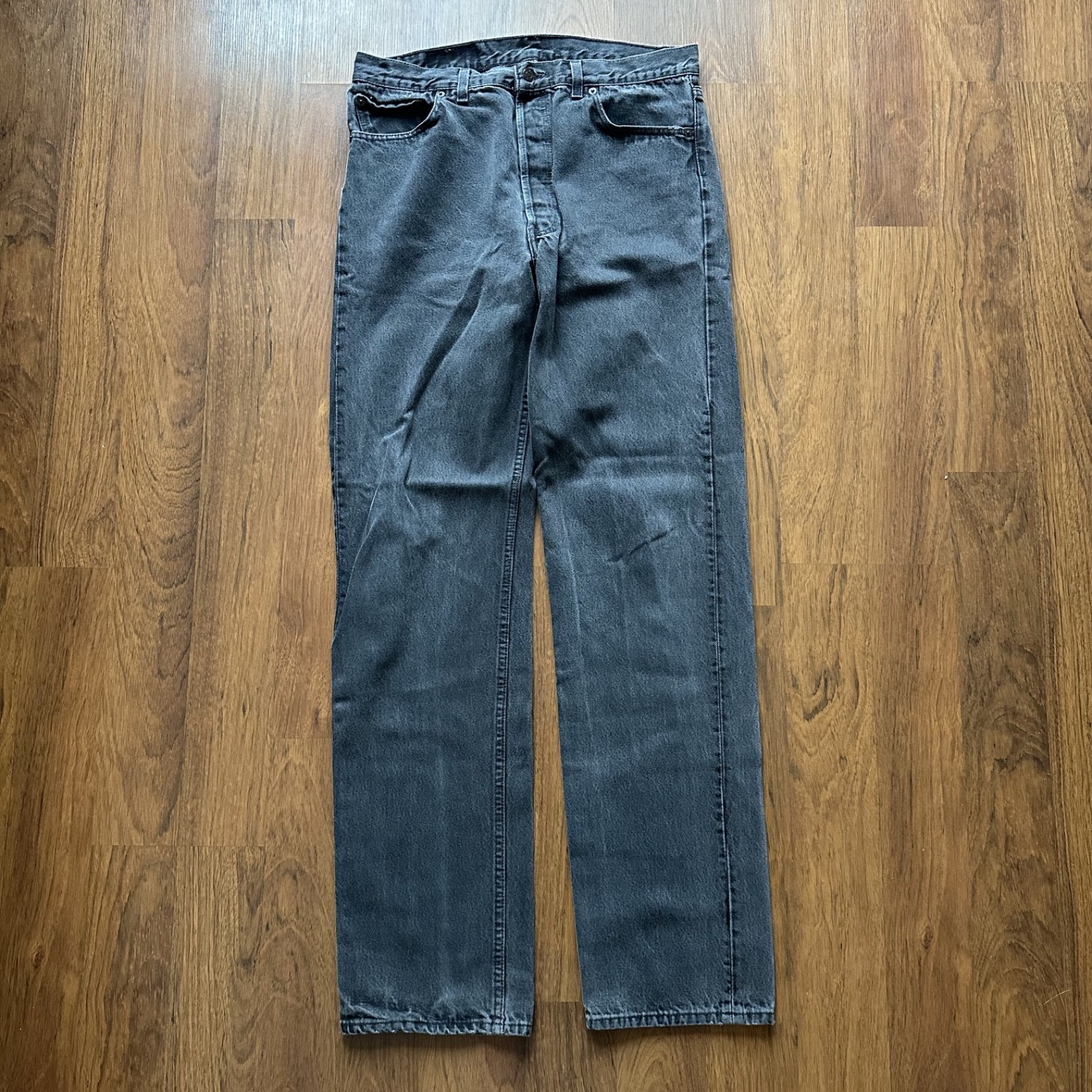levis 501- 0660 jeans mens 36x36 black made in usa vintage 1992 fits 34x35