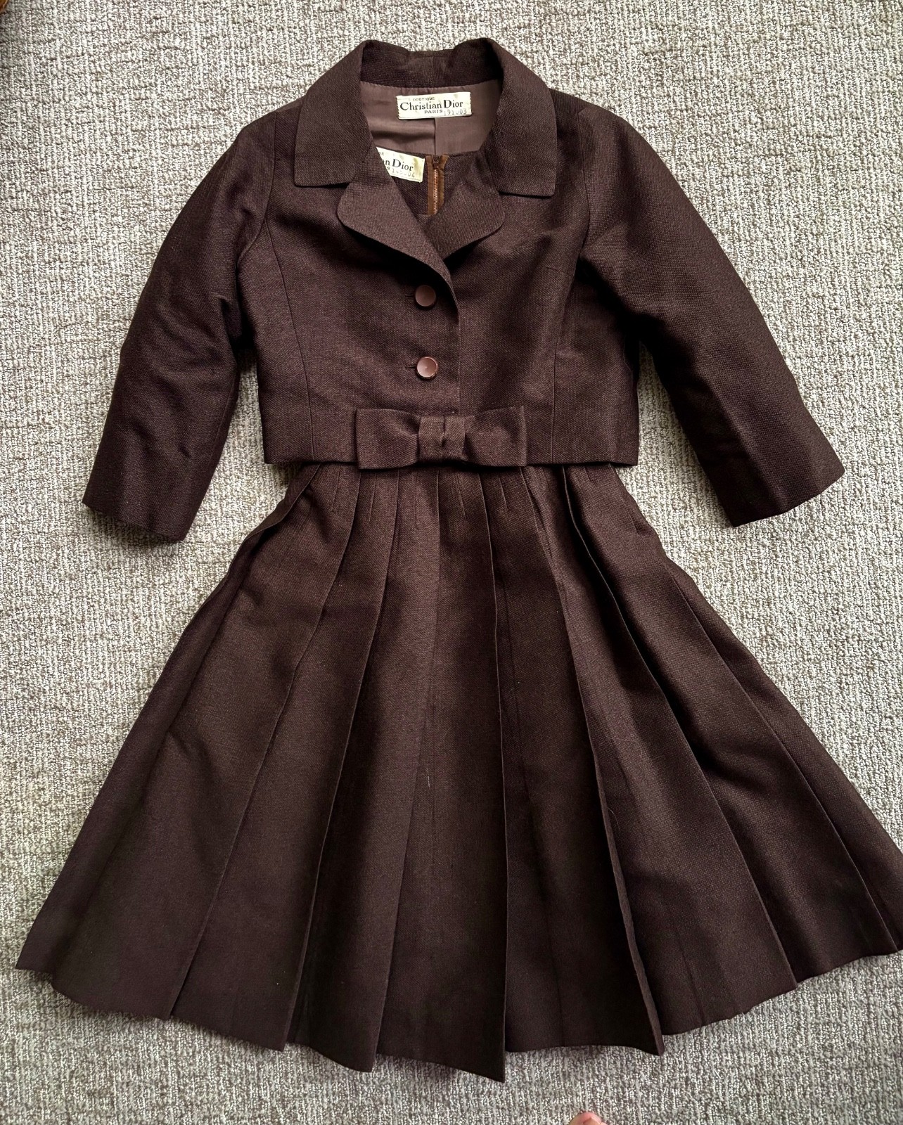 1950s Boutique Paris Christian Dior New Look Dress Suit