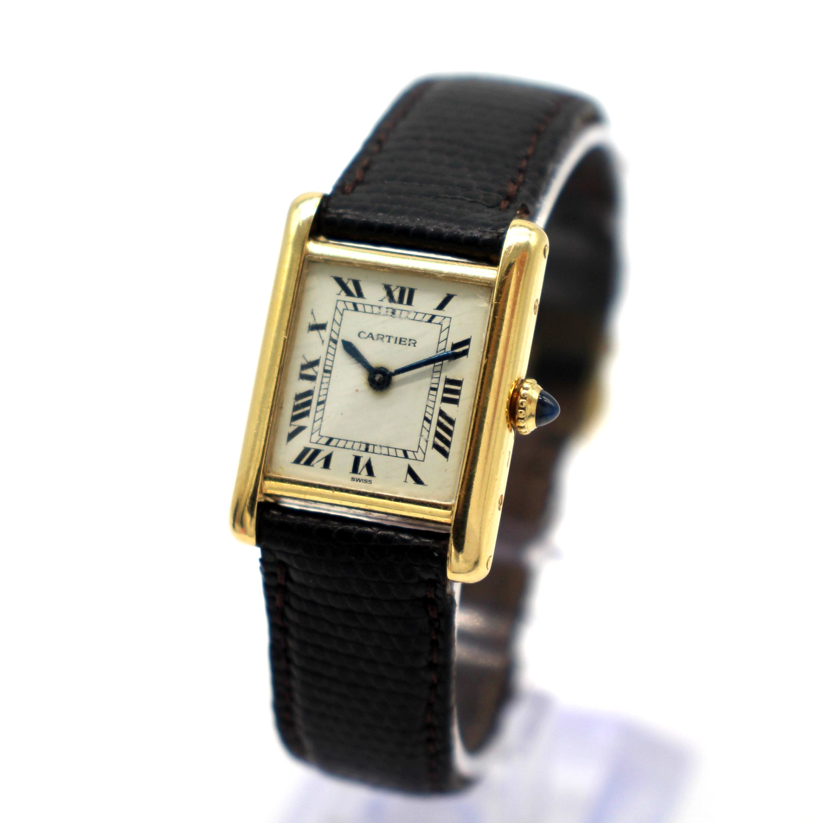 Vintage Cartier 18K Yellow Gold Tank Louis Cal. 2512-1 Manual-Wind Watch LW-123