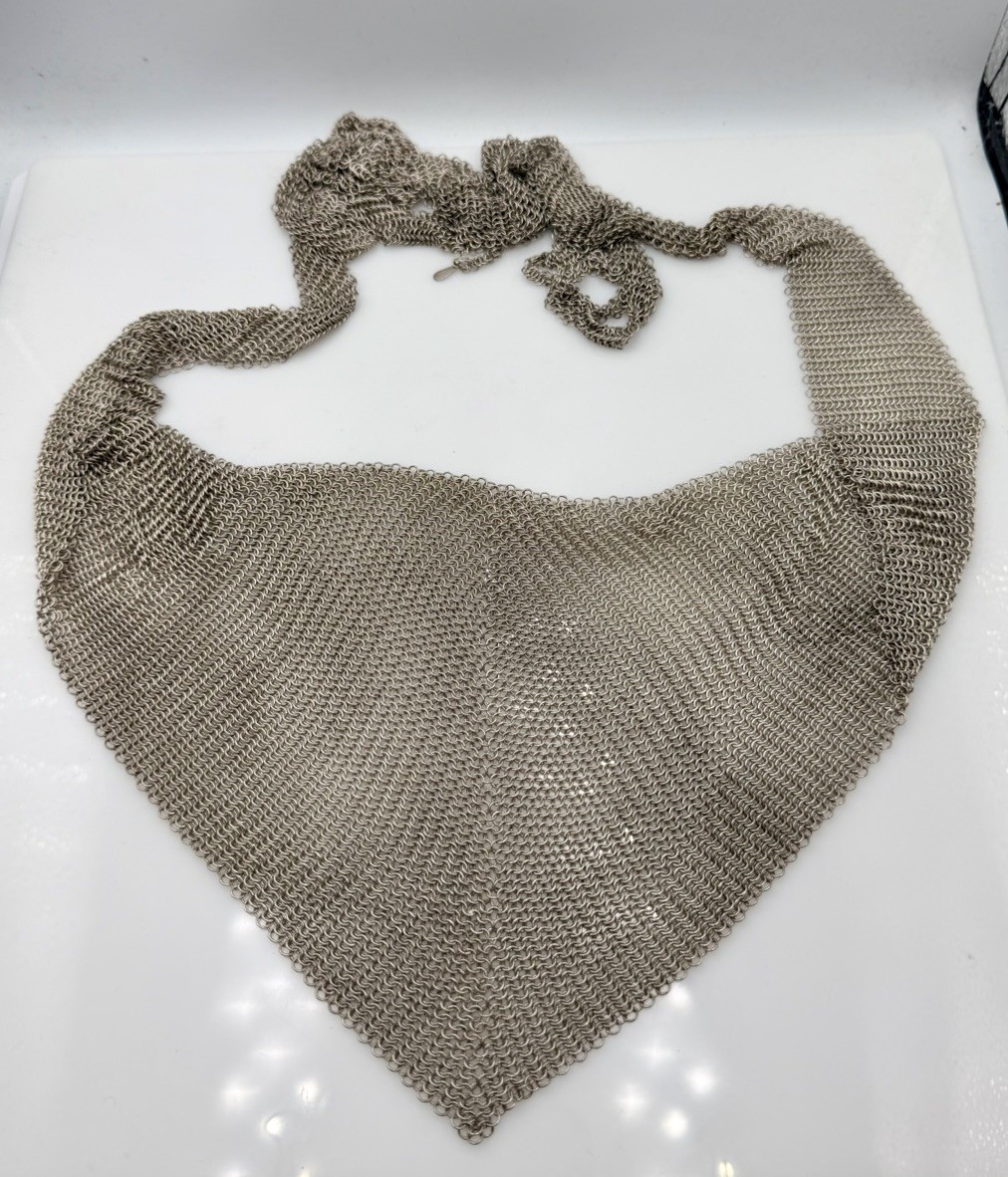 Tiffany & Co. Vintage Elsa Peretti Sterling Silver Mesh Massive Necklace 78”