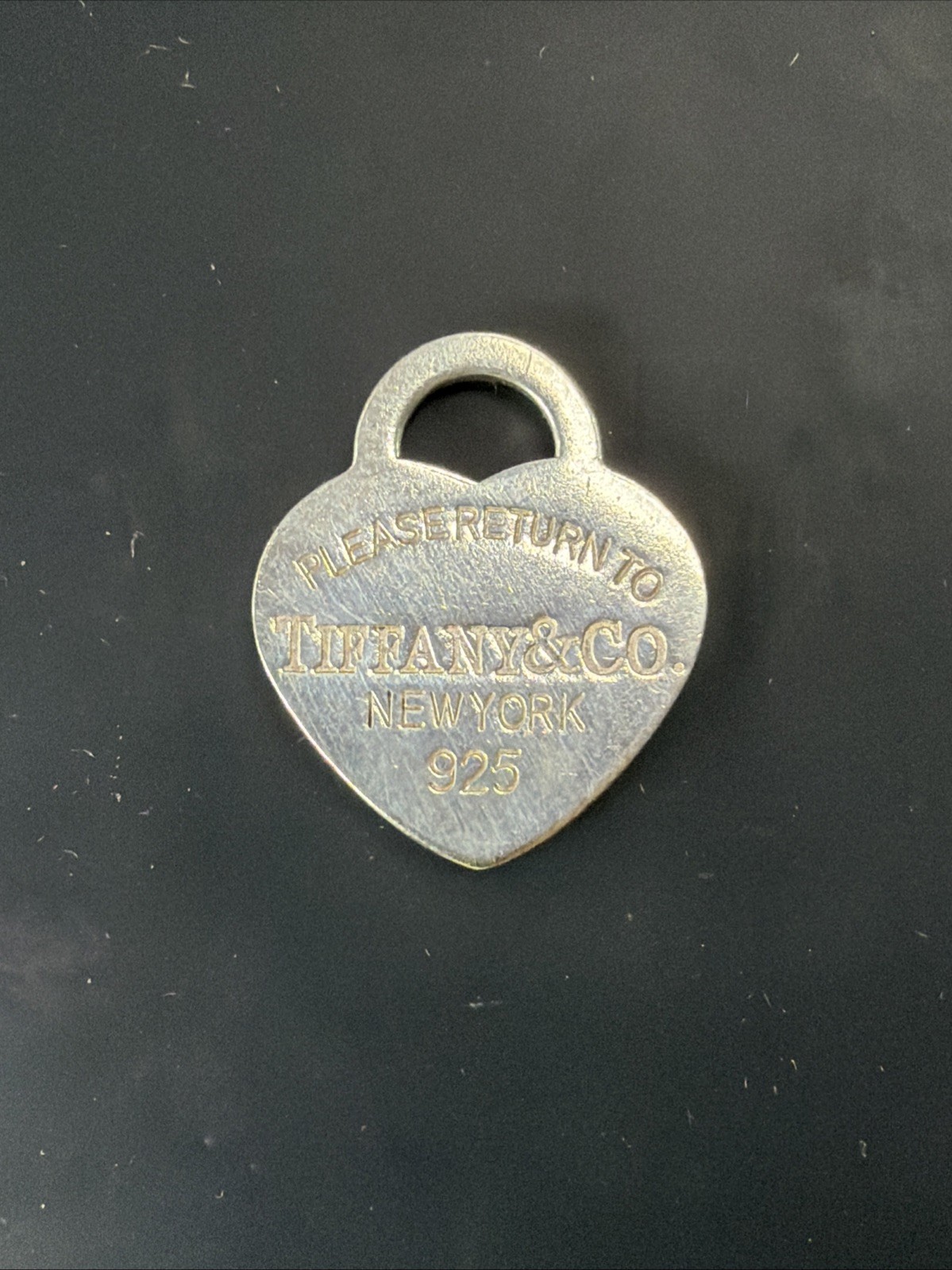 Vintage Return to Tiffany Heart Sterling Silver Tag Pendant Charm