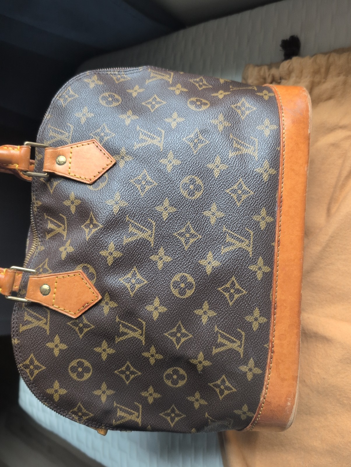 Vintage 1994 Louis Vuitton Alma PM Bag Brown Monogram W/Dustbag, Made In france