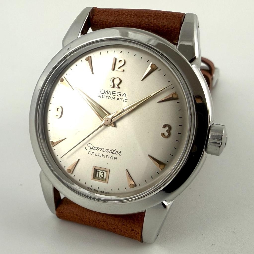 RARE 1952 OMEGA SEAMASTER CALENDAR 2627 VINTAGE 35MM BUMPER AUTOMATIC DATE AT 6