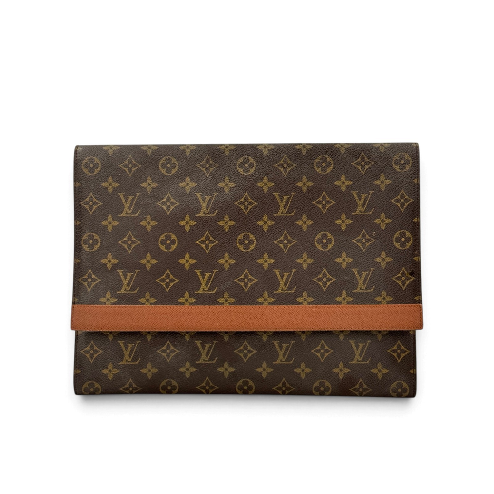 LOUIS VUITTON Monogram Pochette Envelope Clutch Bag M51801 Vintage Auth