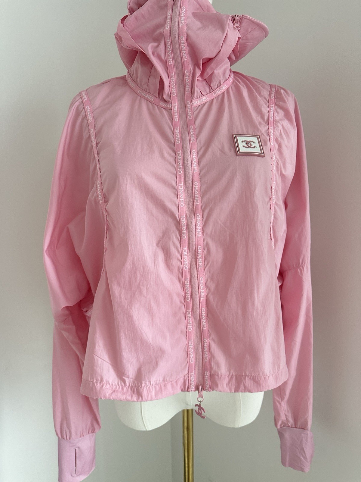 Chanel Vintage Pink extremely Lightweight Hooded Jacket