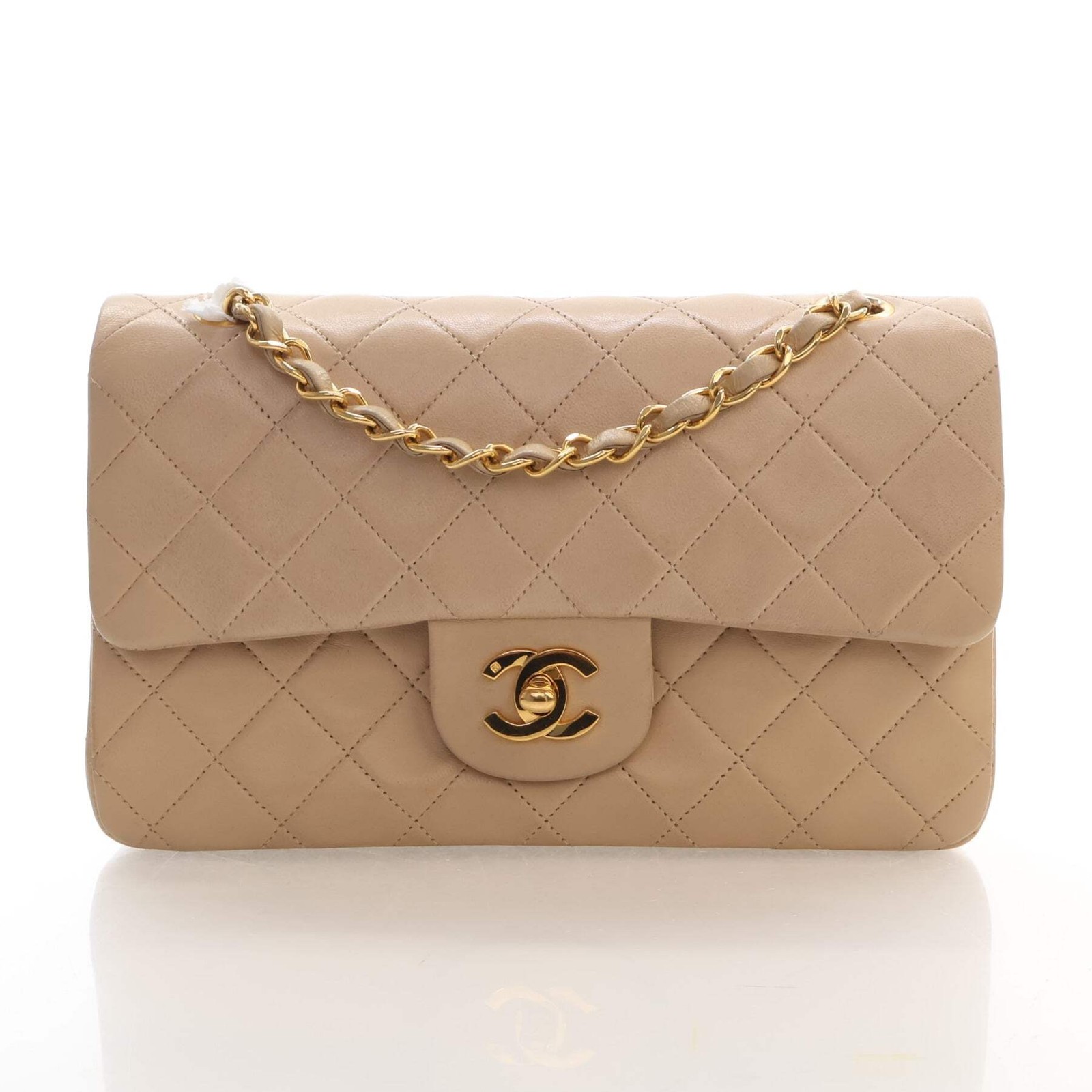 Chanel Vintage Small Lambskin Classic Double Flap Bag