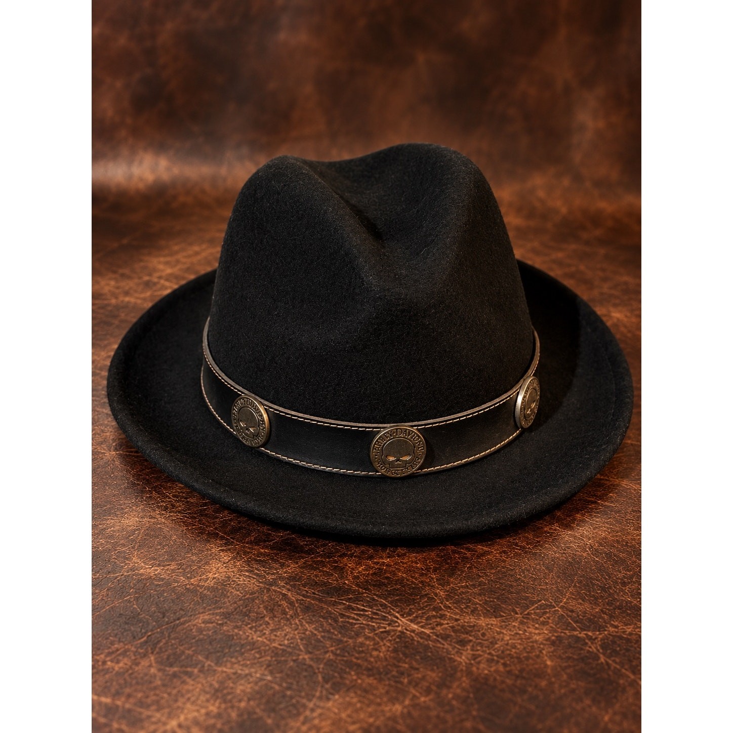 Vintage Harley Davidson women’s fedora hat Size XL | 100% wool | Made in USA