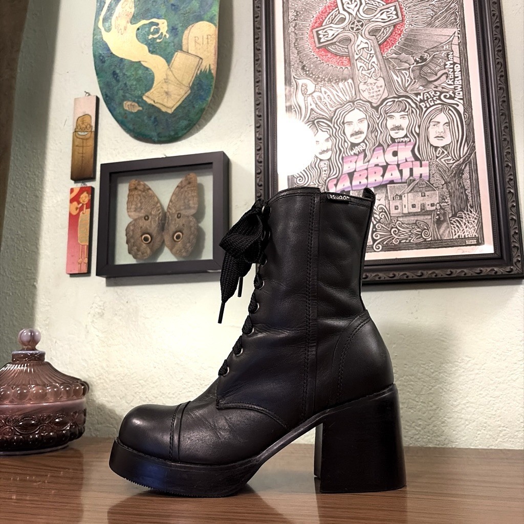⚡️Vintage MUDD Trixie Chunky Platform Combat Ankle Boots⚡️