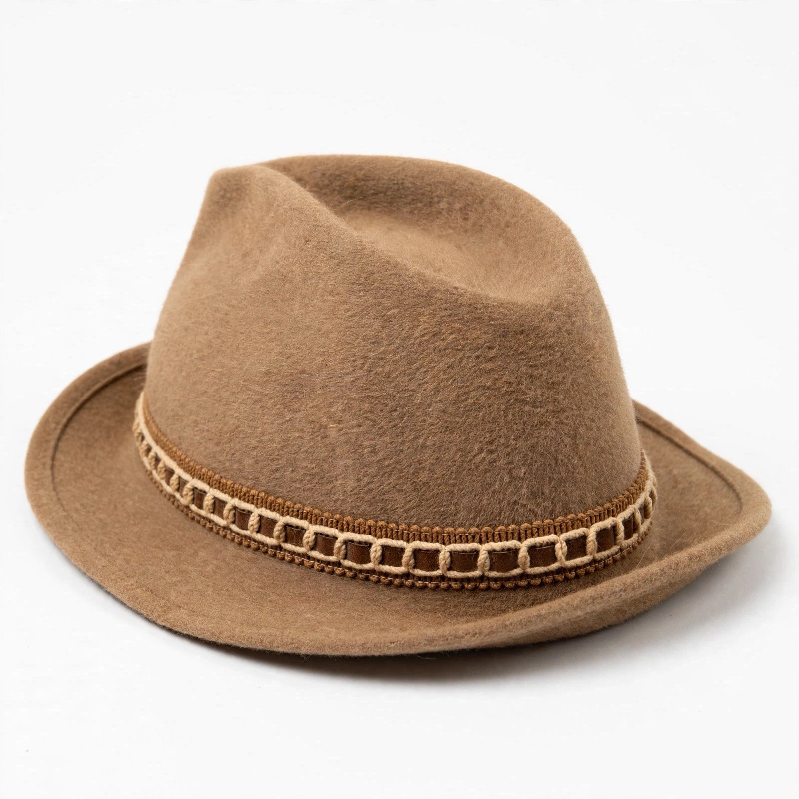 Vintage Biltmore Mustang Fedora Hat Size 7 1/4 Mens Tan Fur Felt Canada