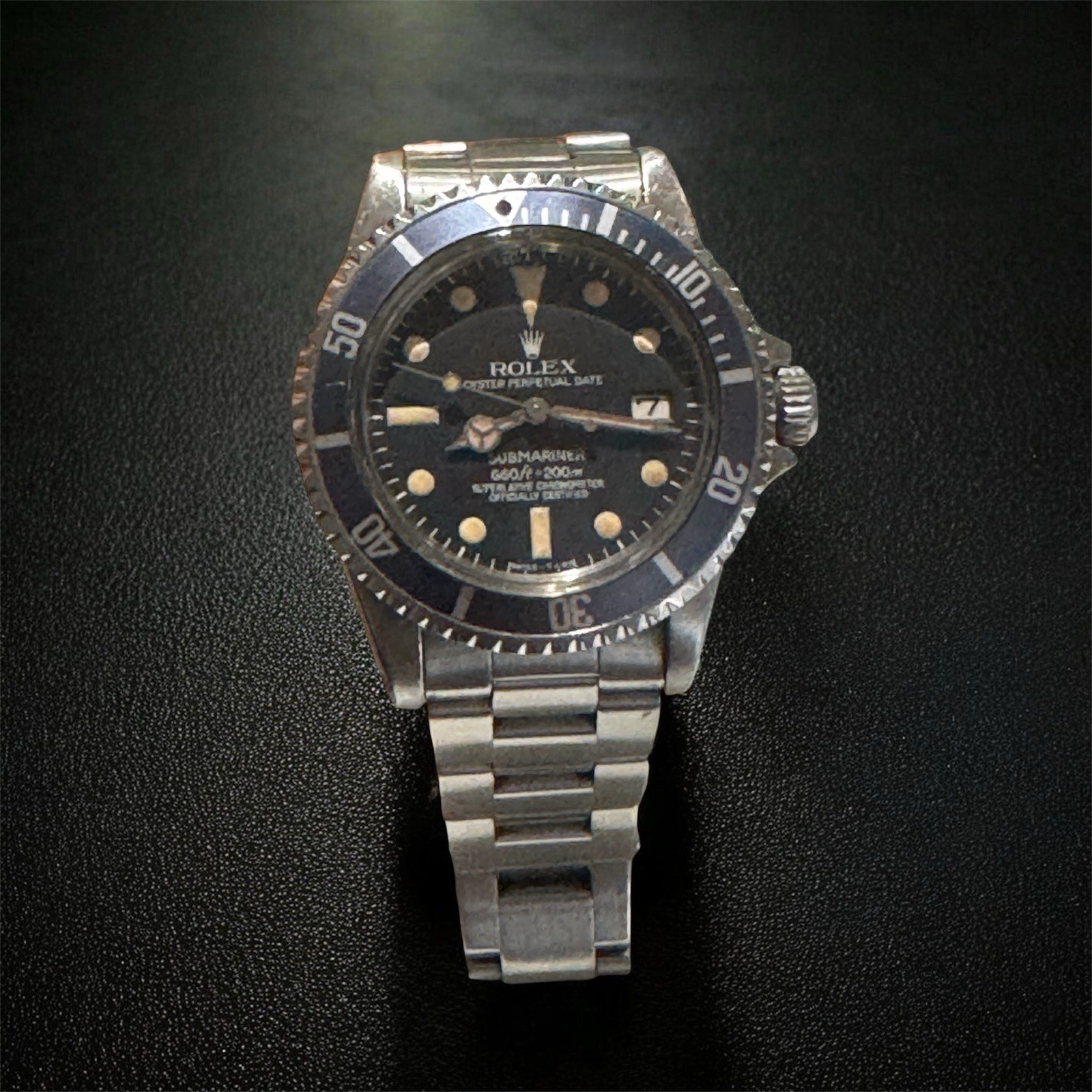 VINTAGE ROLEX 1680 MATTE DIAL SUBMARINER DATE TROPICAL LUME SS MENS WATCH 1978