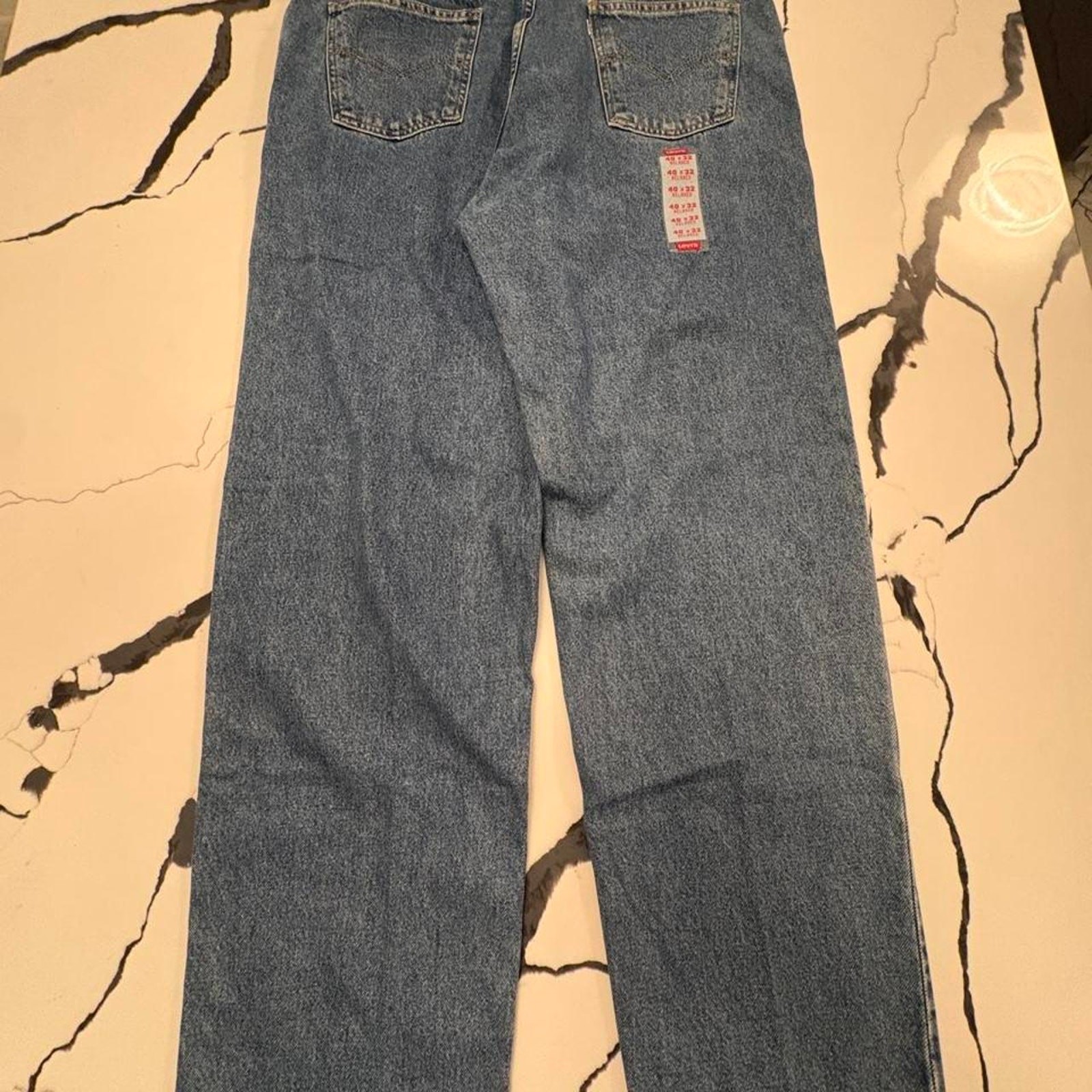 Vintage 1997 dead stock Levi's 505 blue denim jeans
