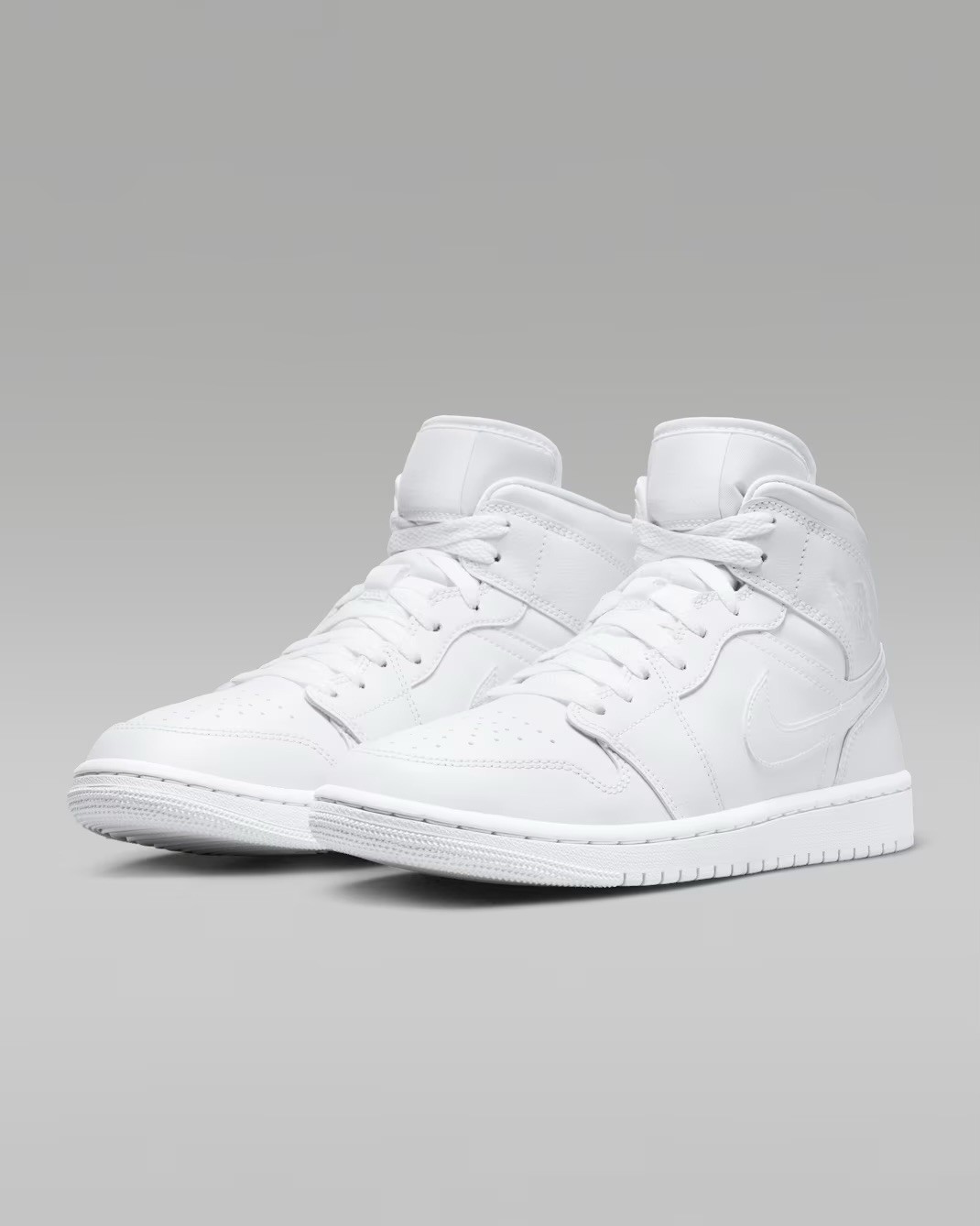 Nike Women’s Air Jordan 1 Mid Size 8 Triple White New In Box