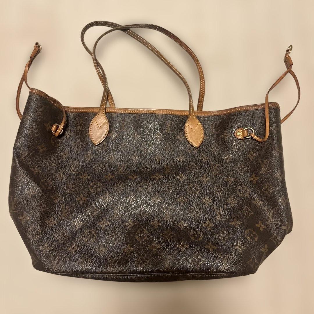 Louis Vuitton Neverfull MM M40156 Monogram Canvas Brown Tote Bag 08M055200024