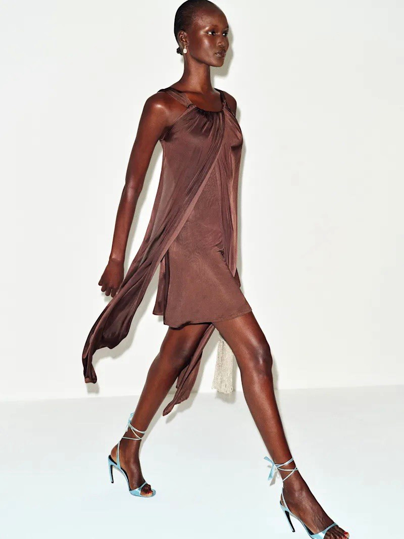 Vintage Valentino Draped Dress from 90's (Chest 30" Waist 26") S/XS
