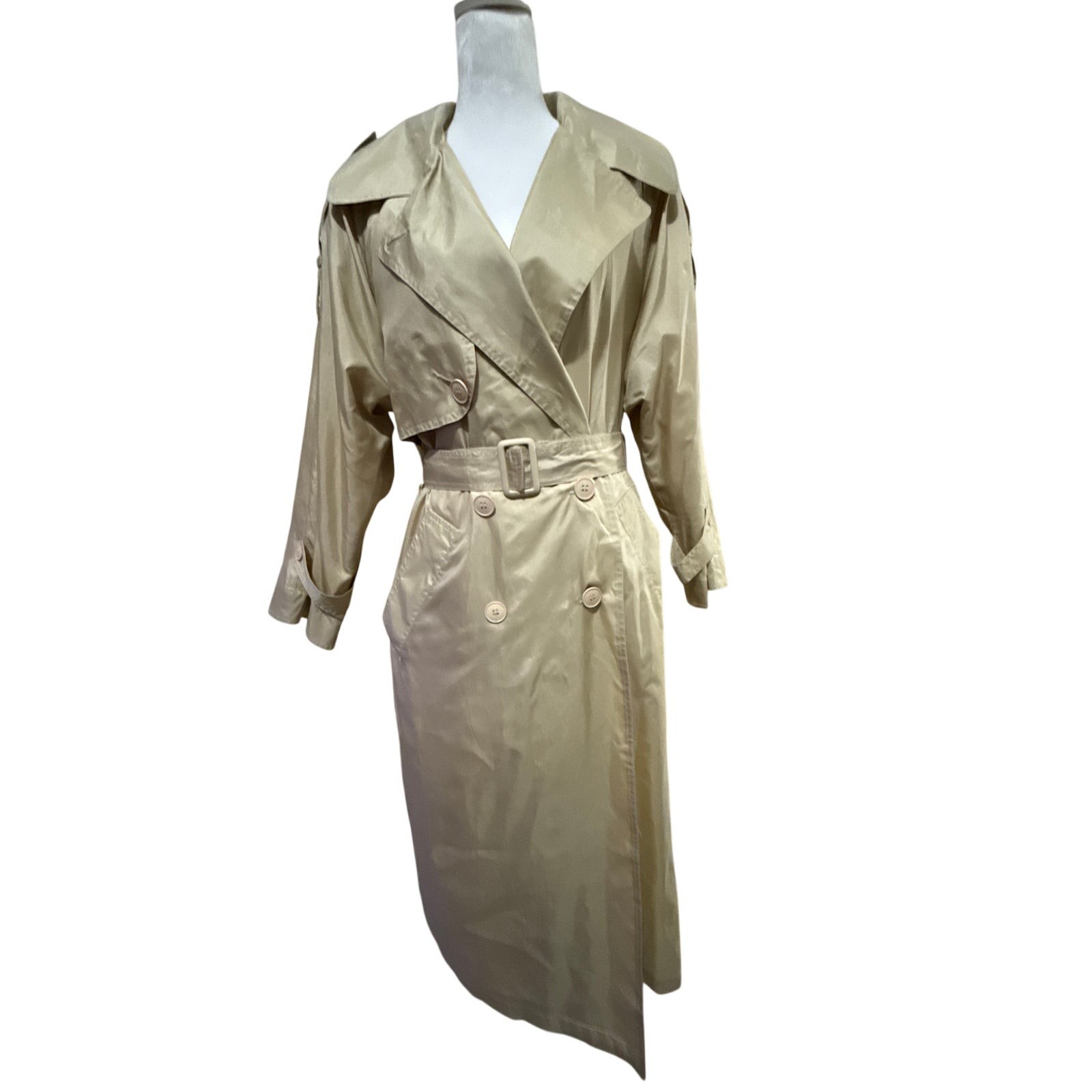 The Flight Club Vintage 100% Silk Trench Coat Women's PS NWT
