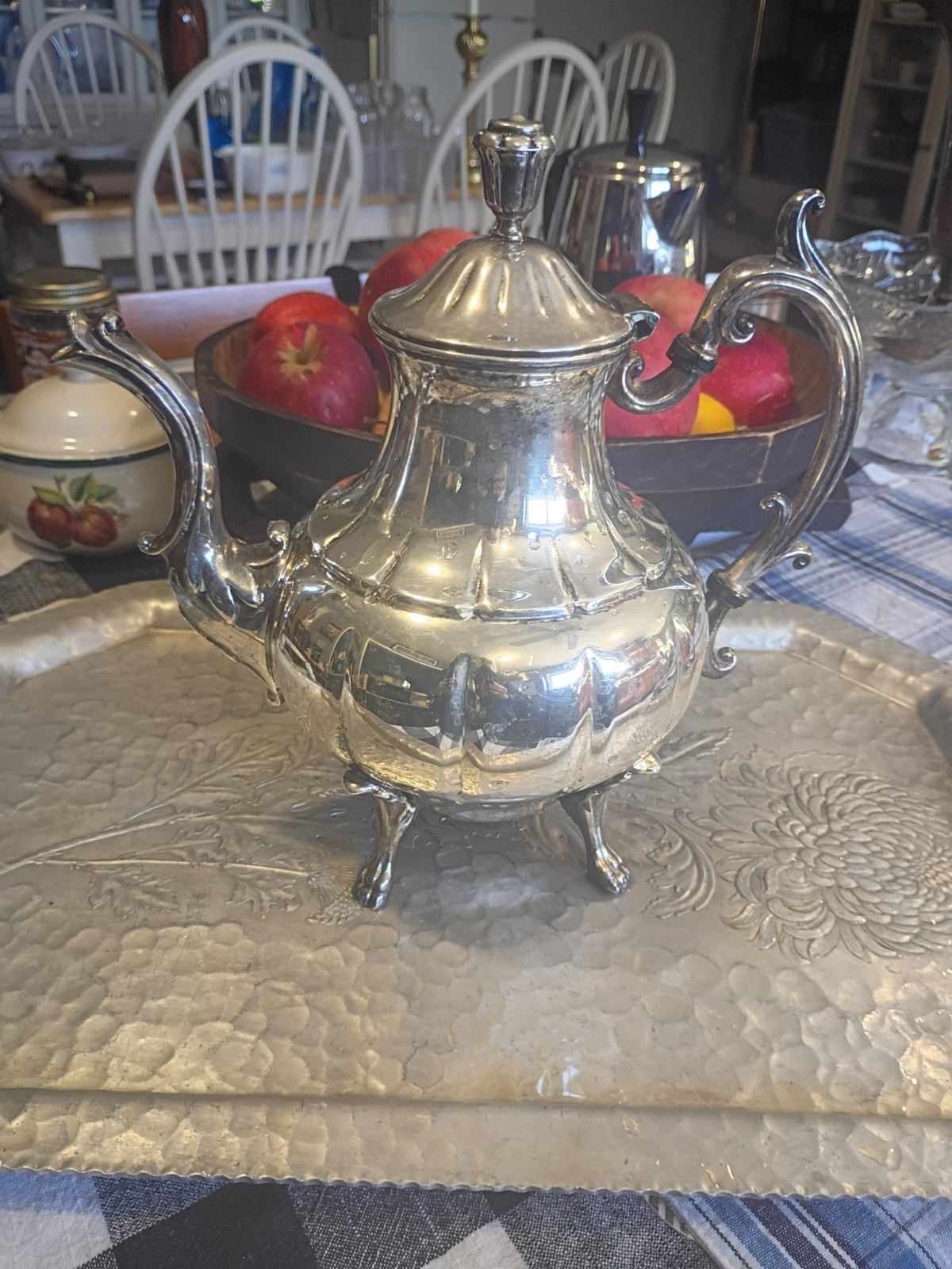 Vintage Eaton Ornate Silverplate Coffee Pot