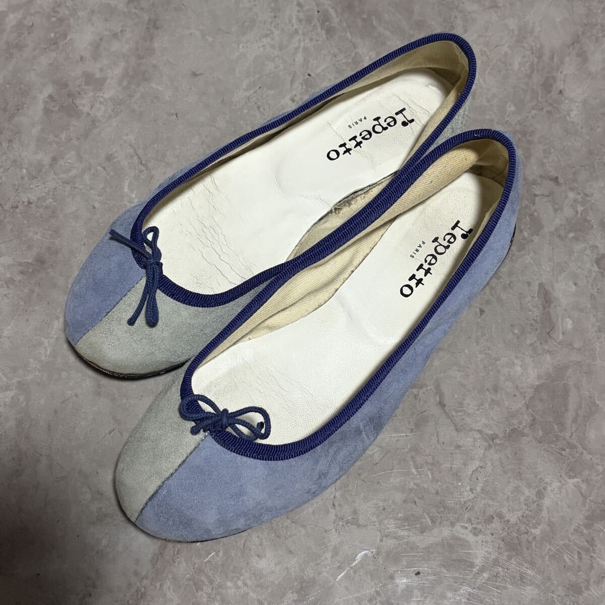 Repetto Cendrillon Two-Tone Suede Ballet Flats EU37 Box