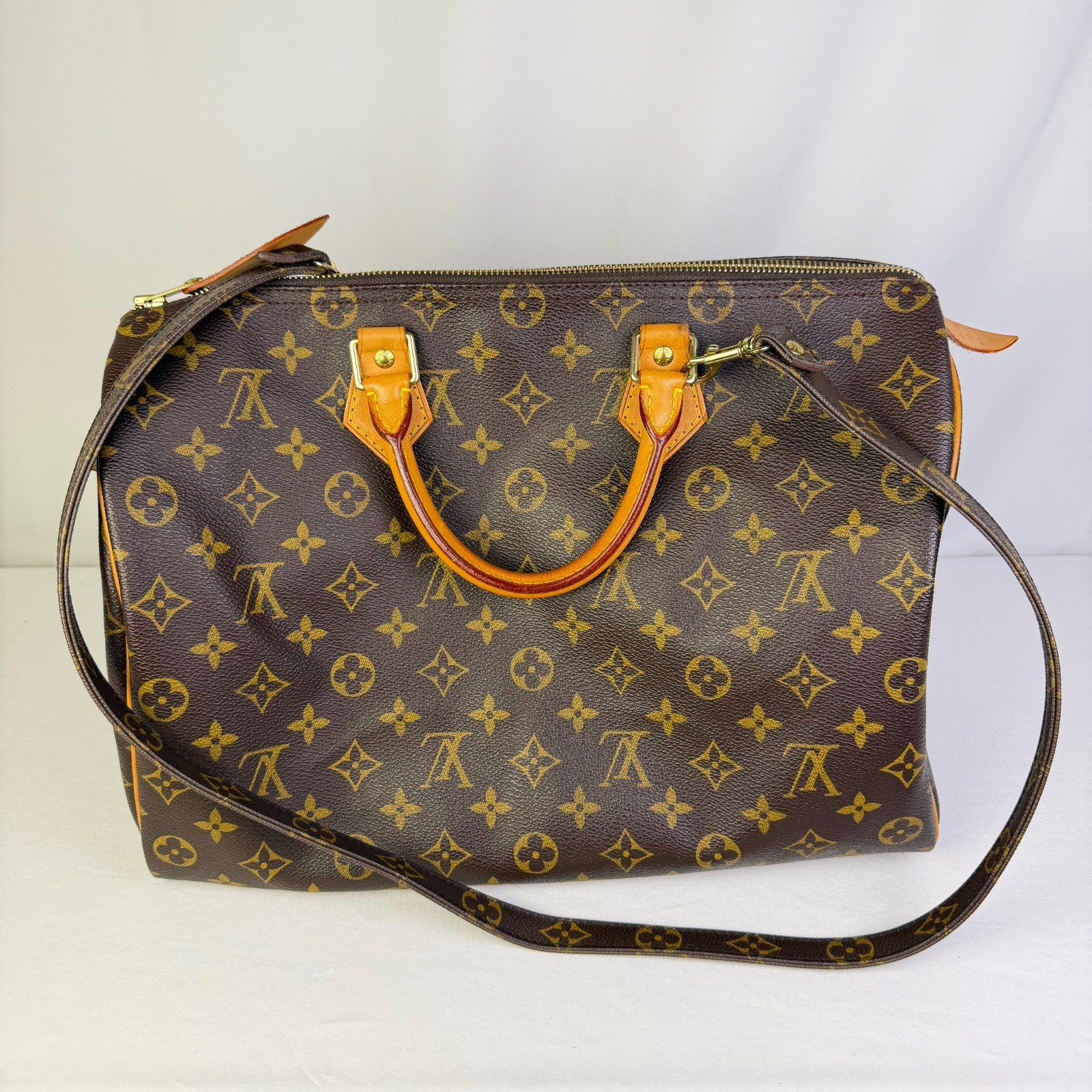 Authentic Vintage Louis Vuitton Monogram Speedy 30 Handbag W/ Lock & 2 Keys