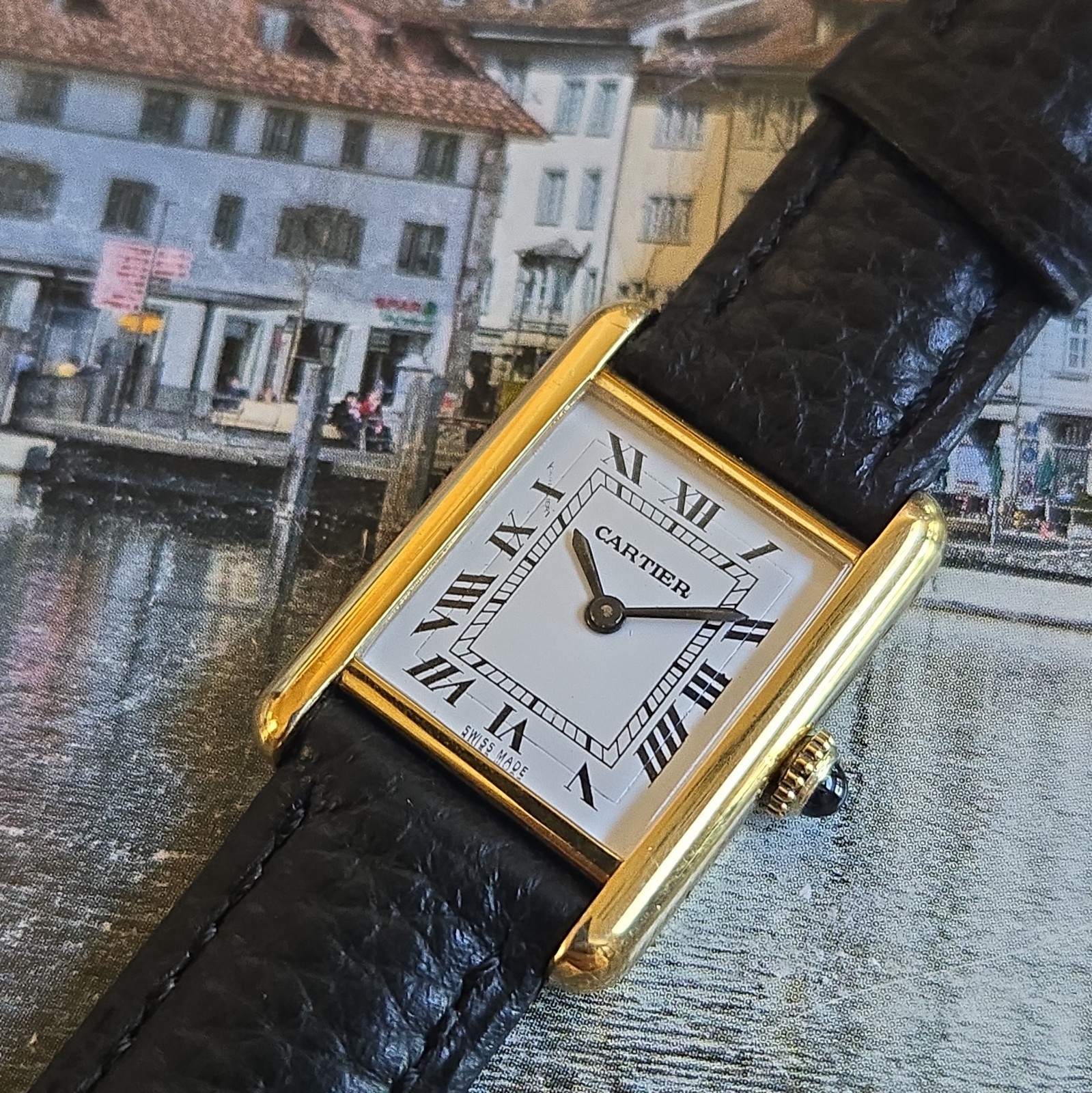 1970's Vintage Authentic Cartier Tank Mechanical Manual Serviced Classic & Chic