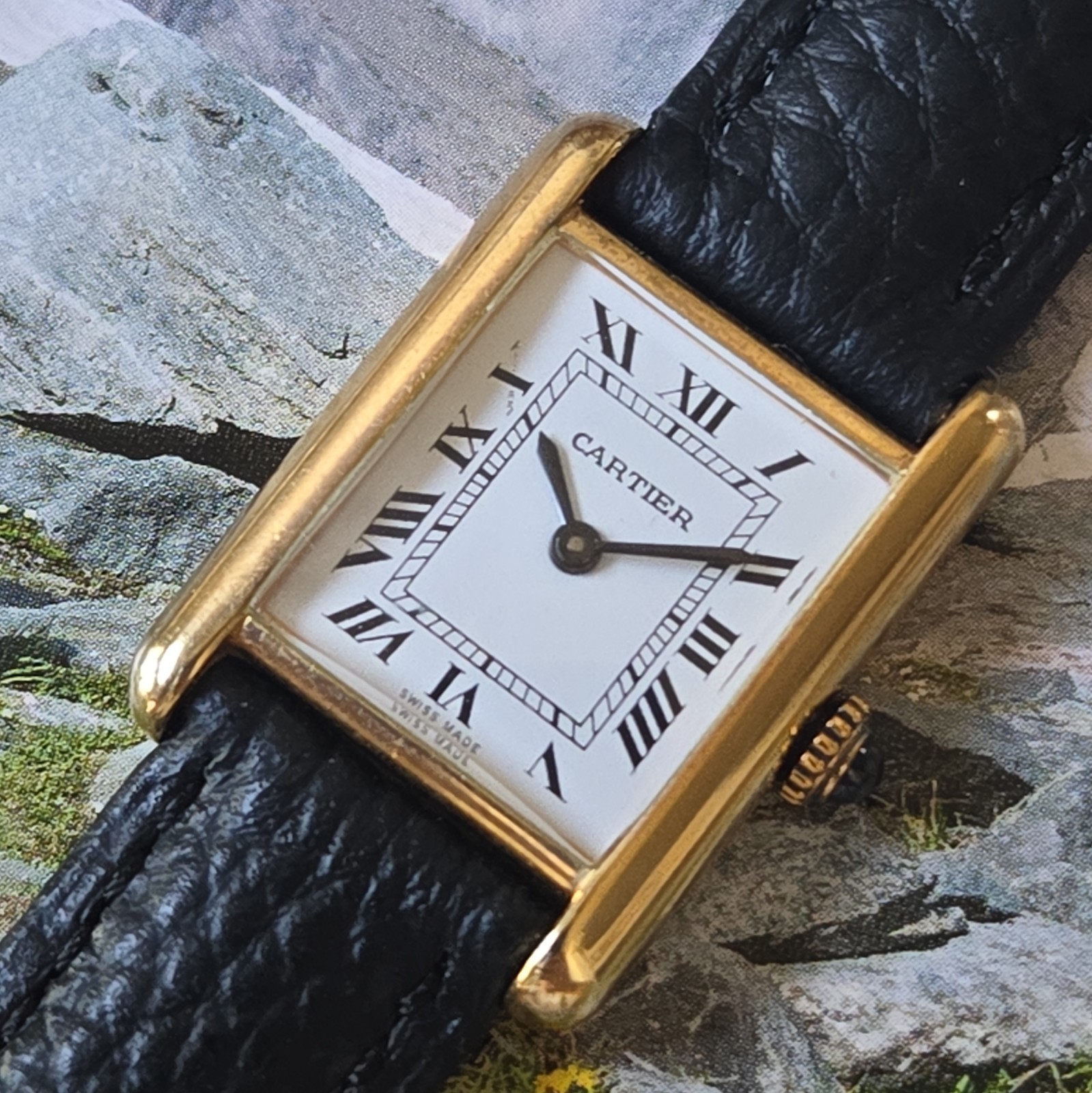 1970's Vintage Authentic Cartier Tank Mechanical Manual Serviced Classic & Chic