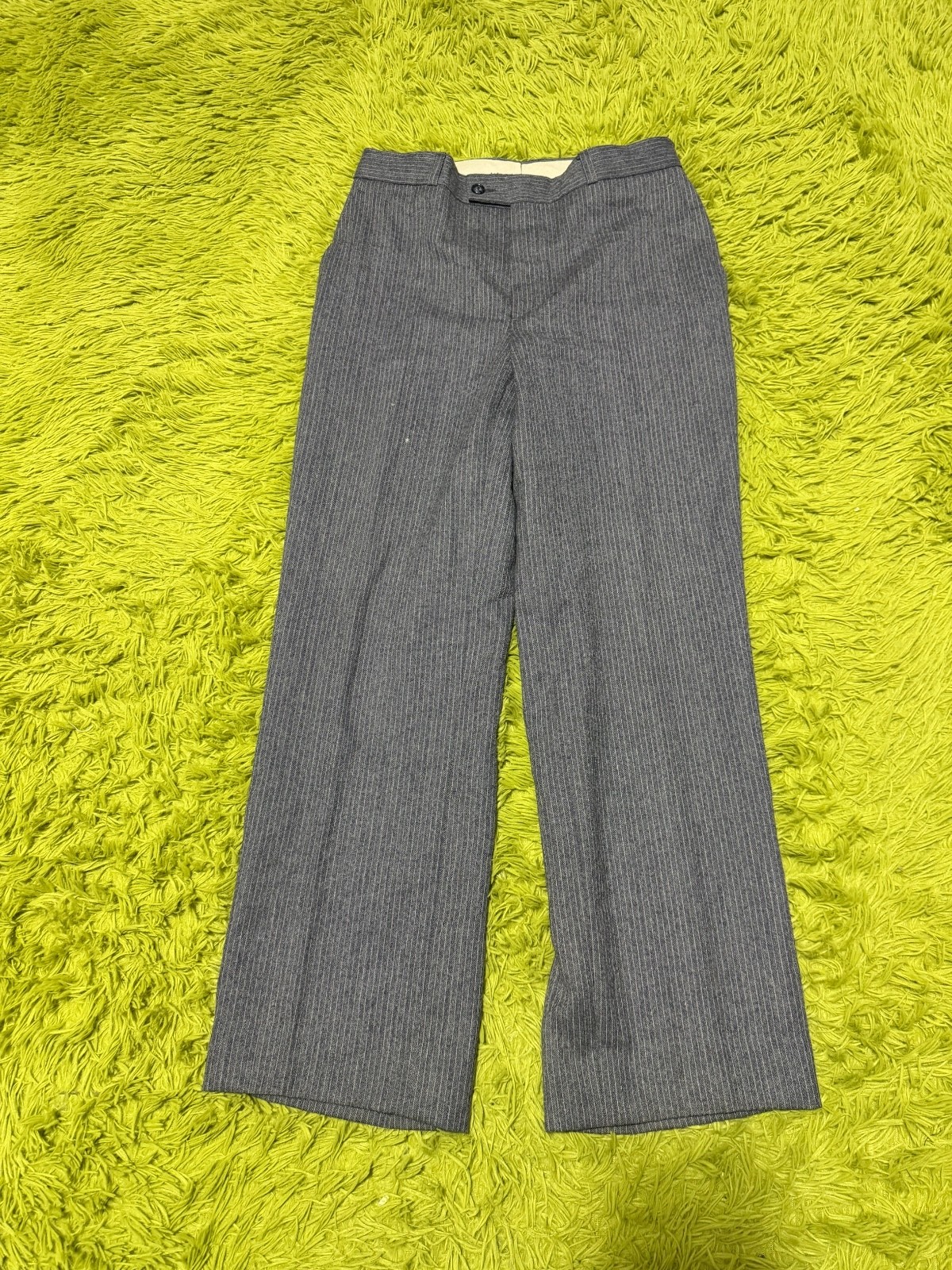 Vintage Yves Saint Laurent Gray Pinstripe Trousers Pants Designer