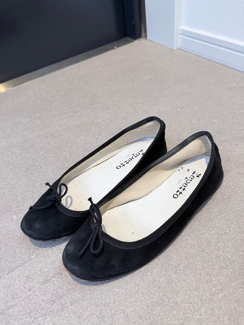 Repetto Flat Ballet Shoes Pumps Ribbon Cendrillon EU 36.5 Black Authentic