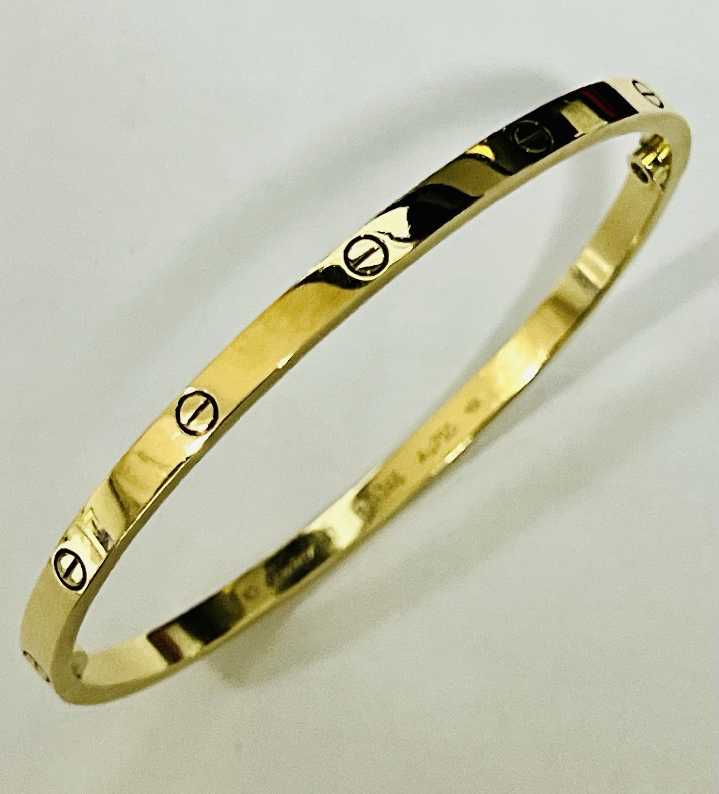 Authentic Cartier Love Bracelet 17 Small 18K Au750 Yellow Gold FTG346