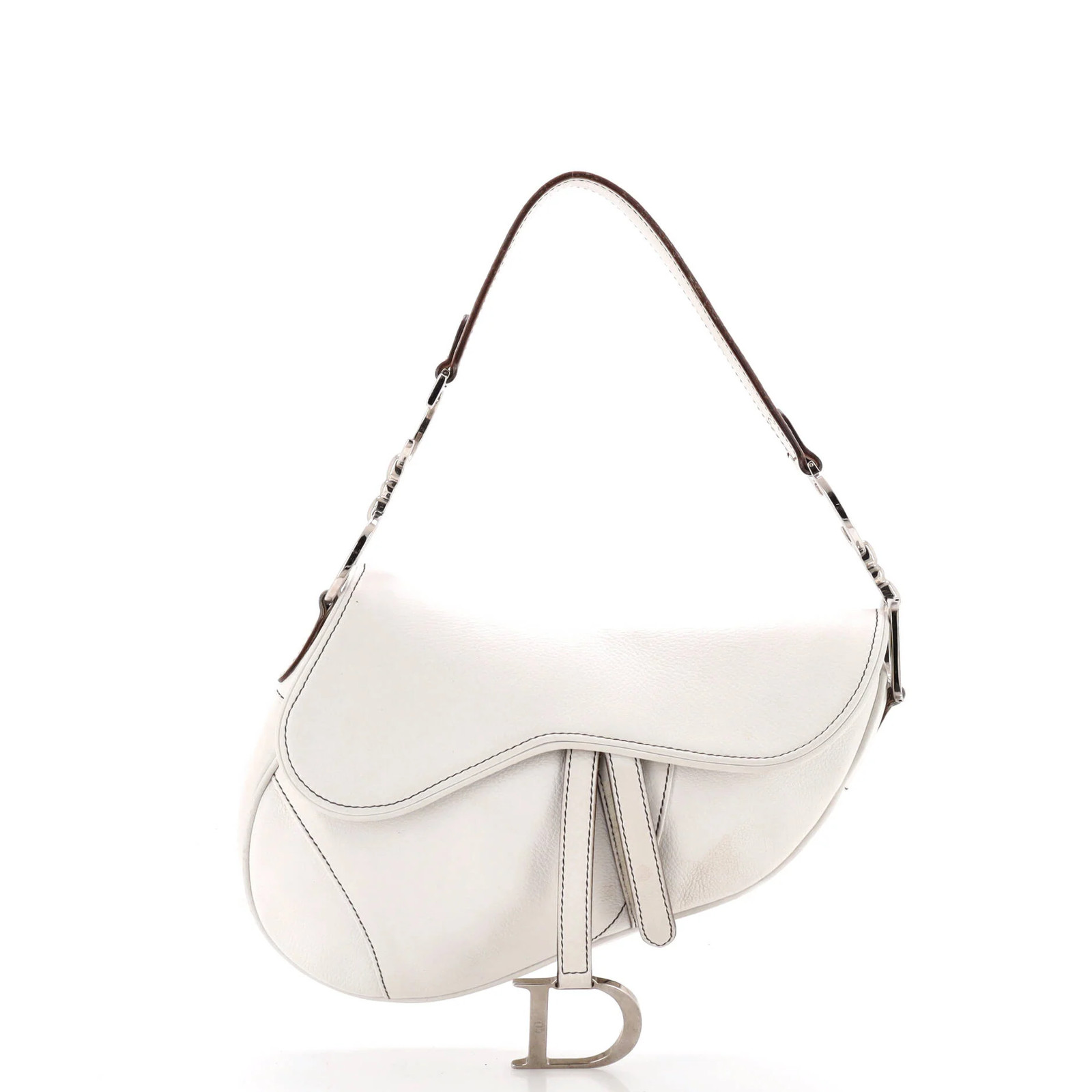 Christian Dior Vintage Saddle Bag Leather Medium