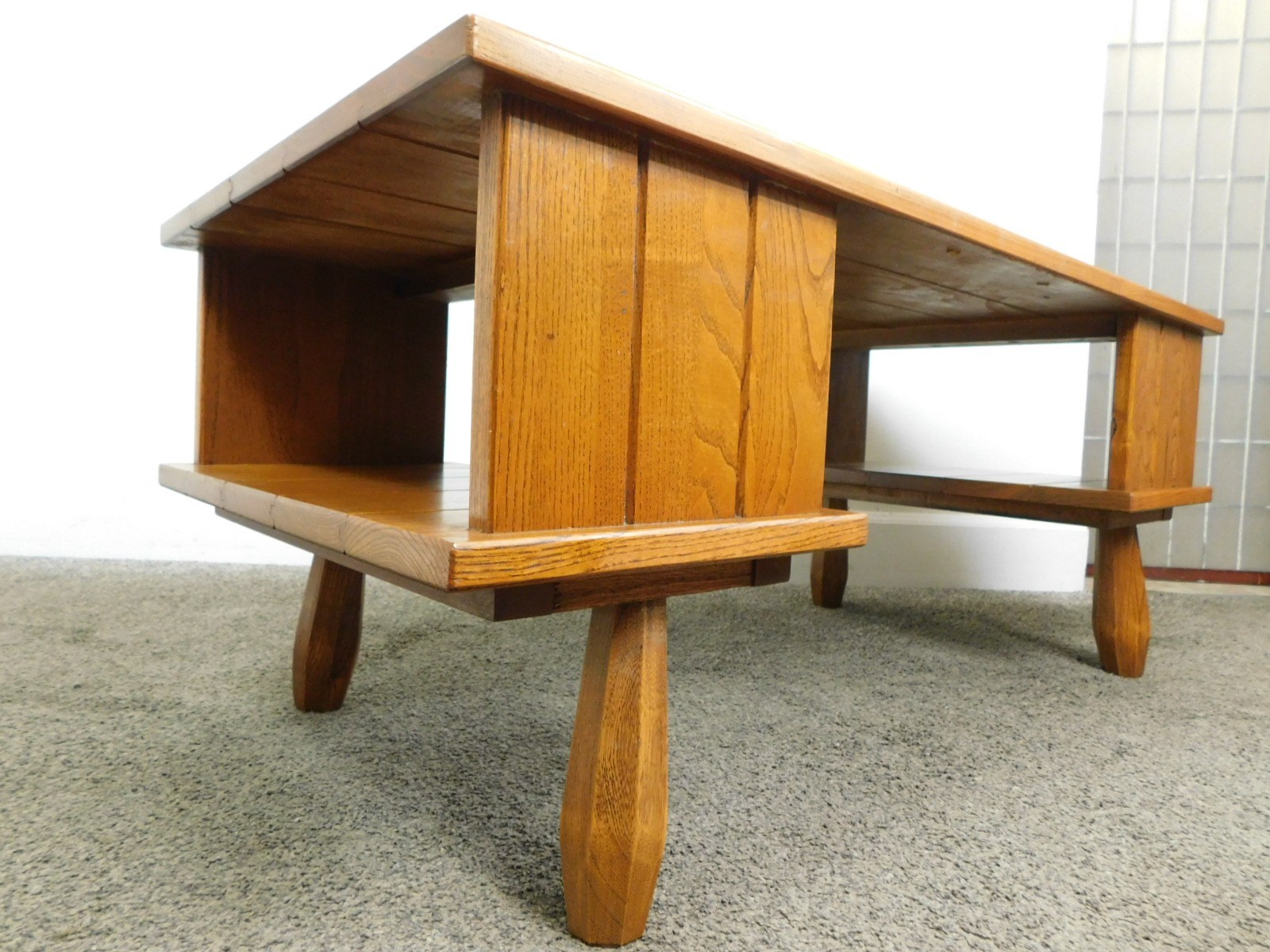 Mid century Modern Low Profile Bookcase Coffee Table Ranch Country Style SHIPS!