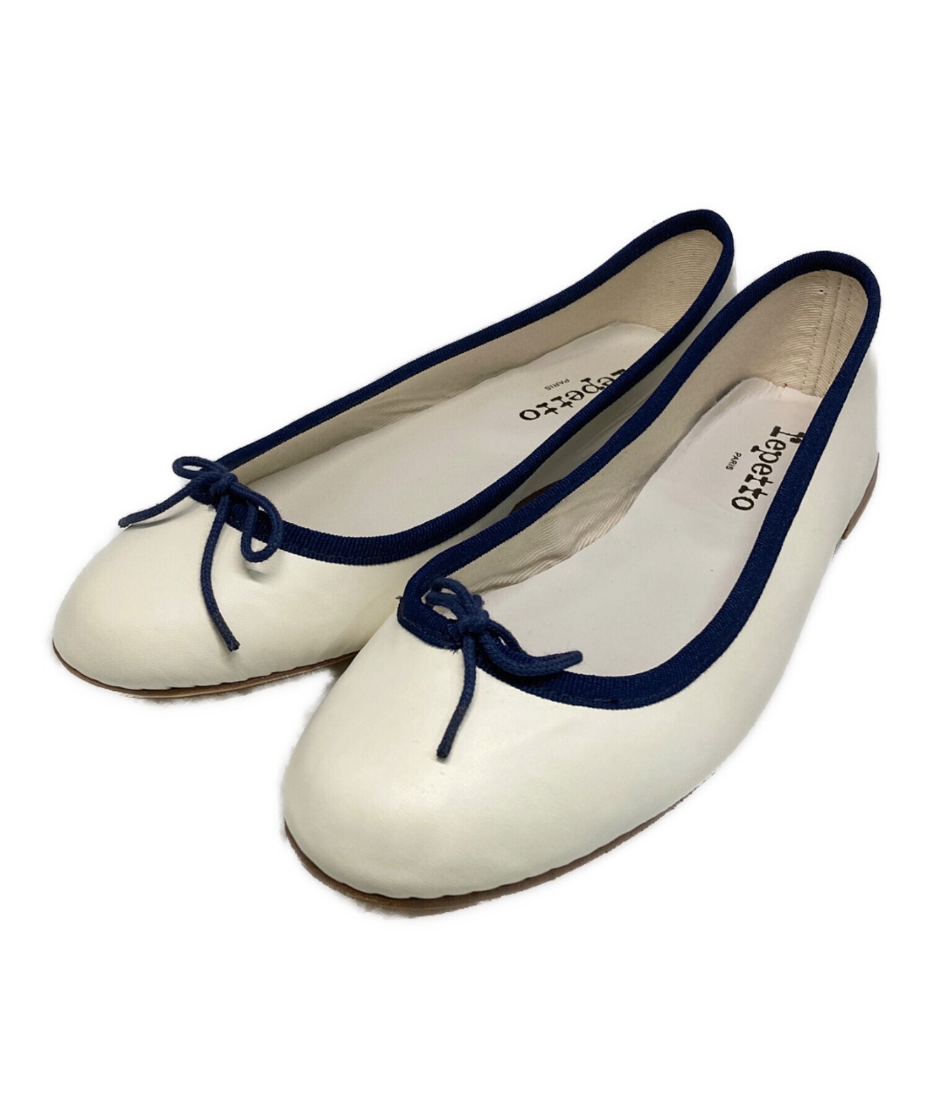 repetto Genuine Women Shoes Ballet Flats Pumps White size39 Rare Vintage Stylish