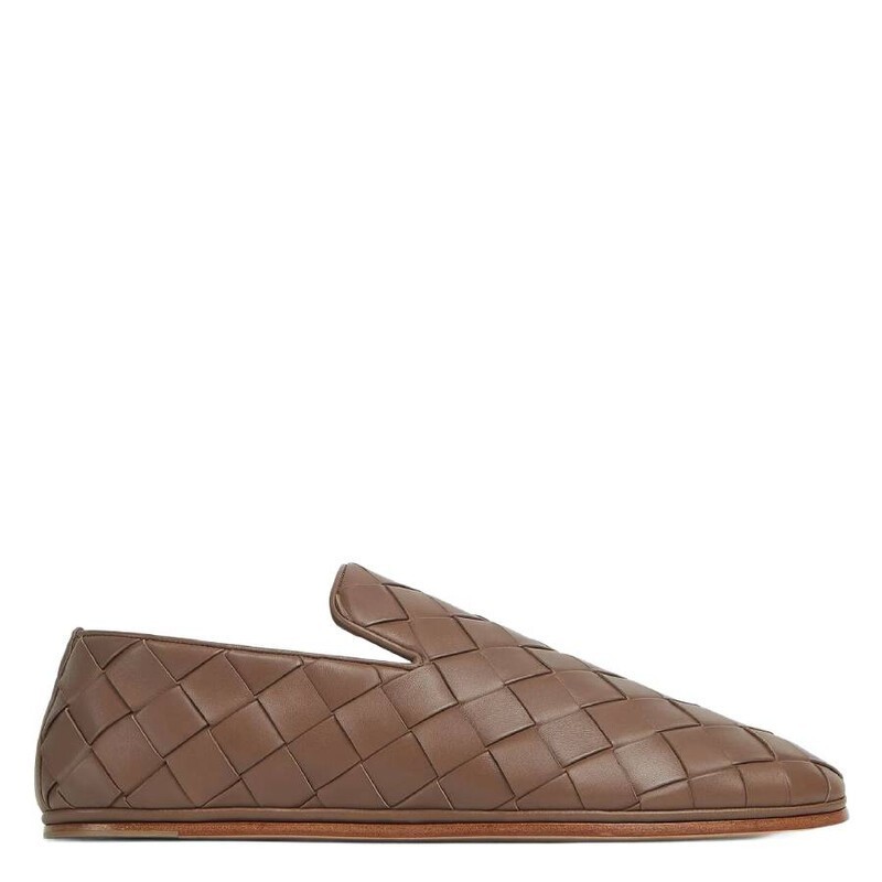 NEW Bottega Veneta Sunday Slipper Intrecciato Loafer Brown Pinecone Men 42 US 9