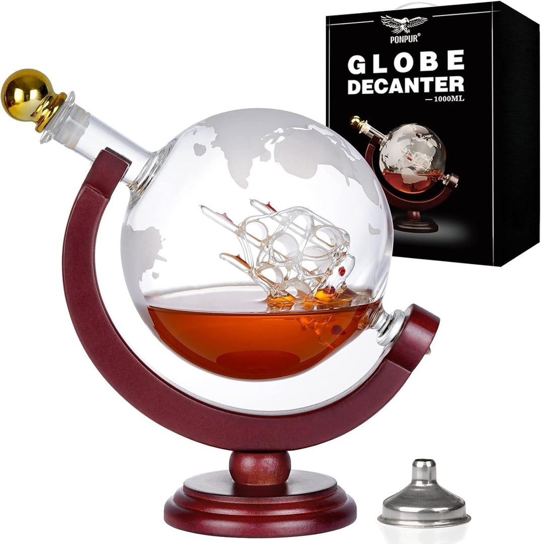 Vintage Whiskey Globe Antique Decanter 1000ML