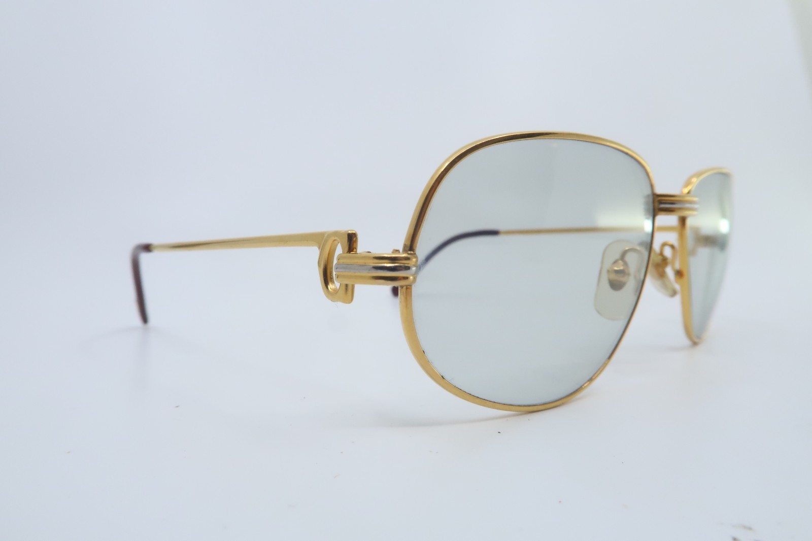 Vintage Cartier PARIS sunglasses gold plated Louis Romance 54-18 145 SL#723509
