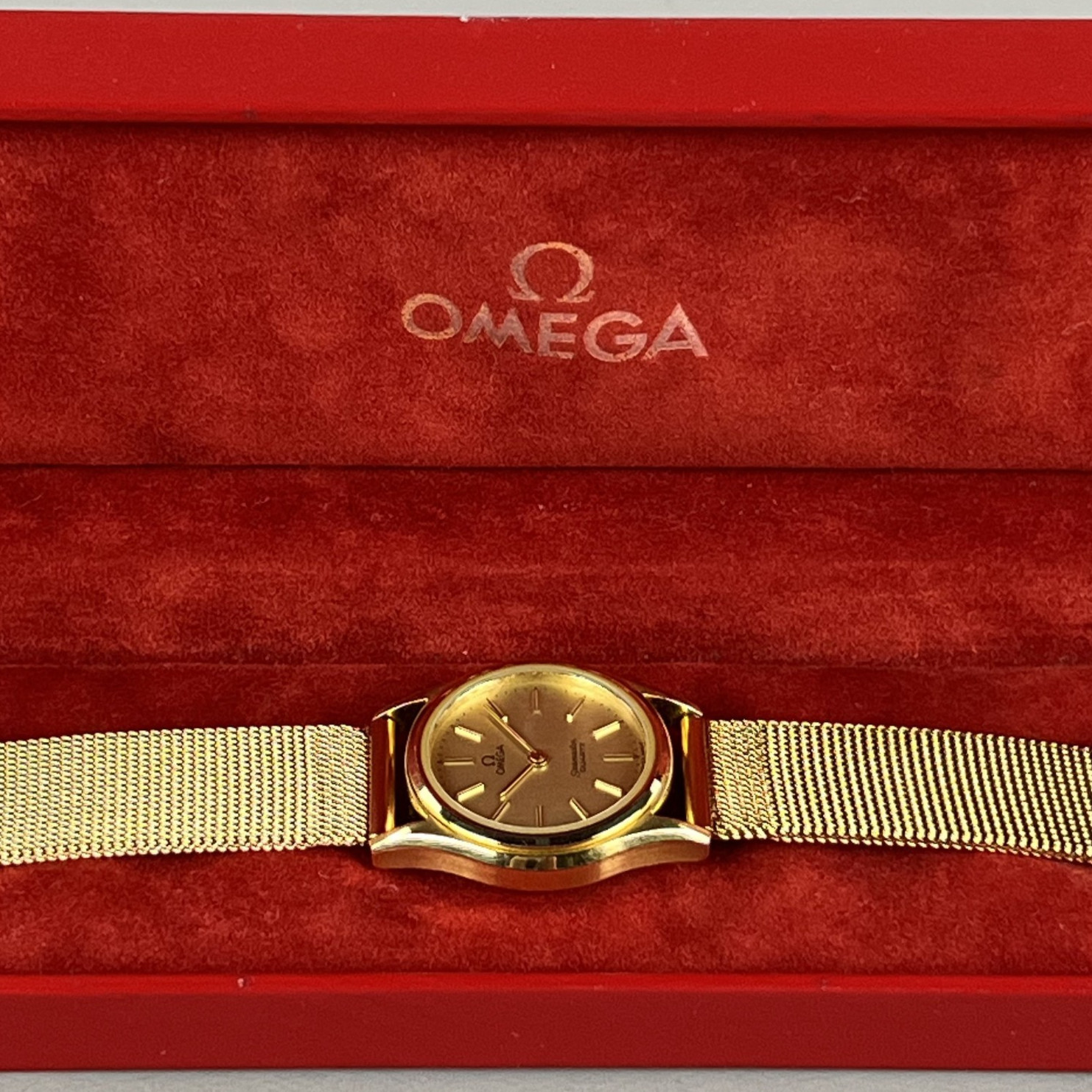OMEGA Seamaster Vintage Ladies Watch 25mm Quartz Brand New Band 5950010 Cal.1353