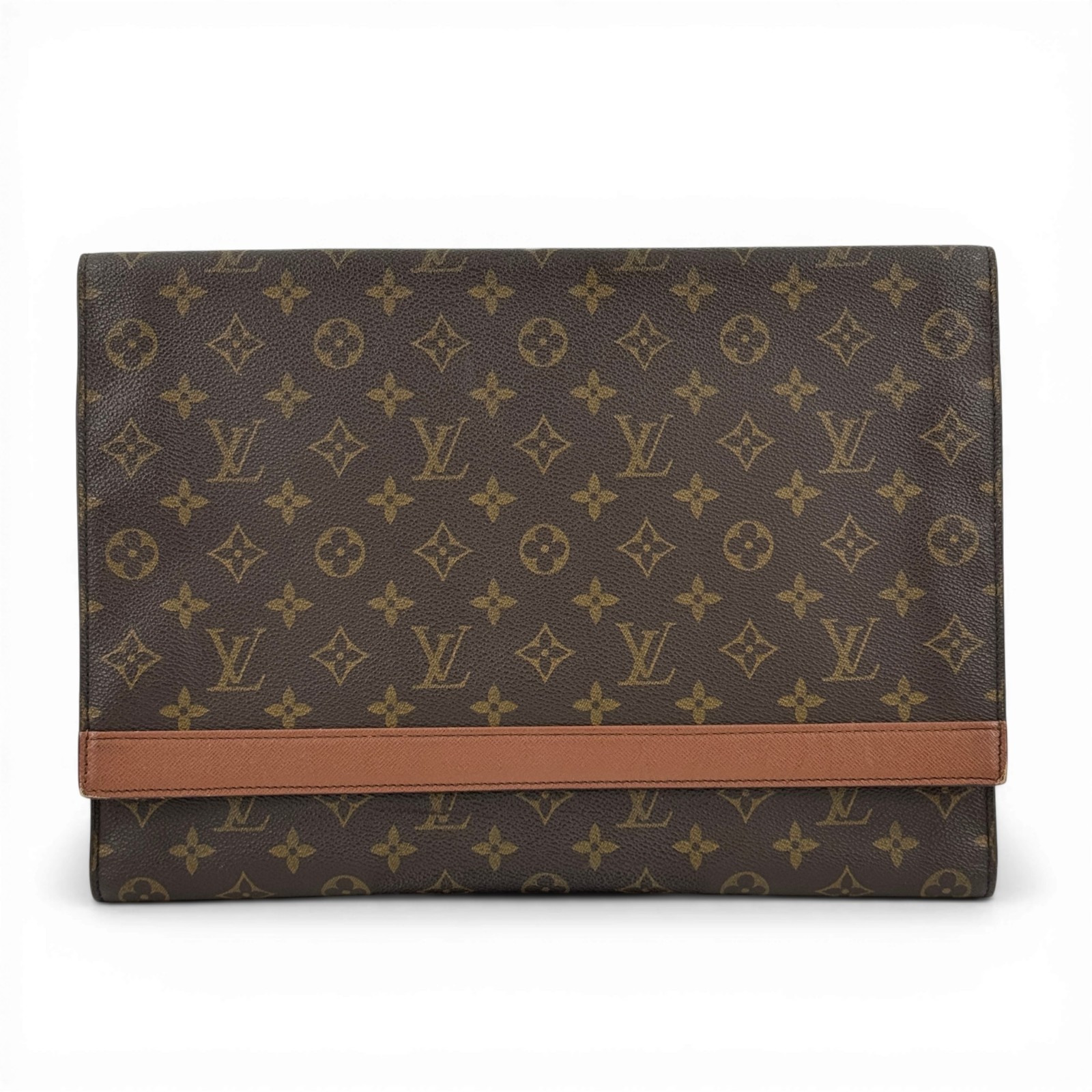 LOUIS VUITTON Monogram Pochette Envelope Clutch Bag M51801 Vintage Auth