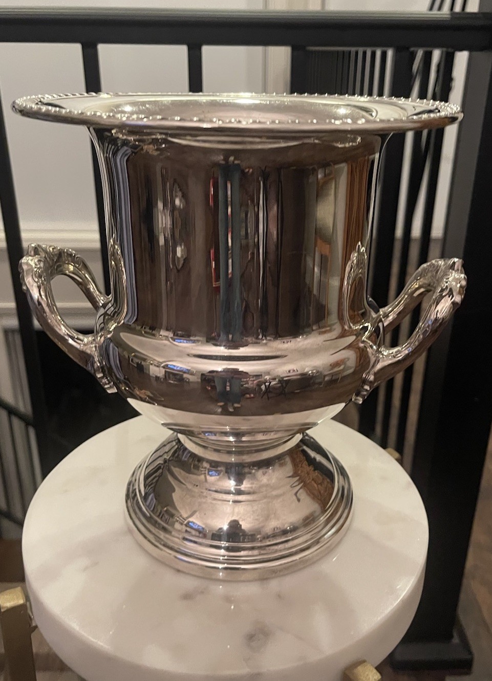 Vintage Leonard Silverplate Trophy Urn Ice Bucket Champagne Cooler 10" Tall