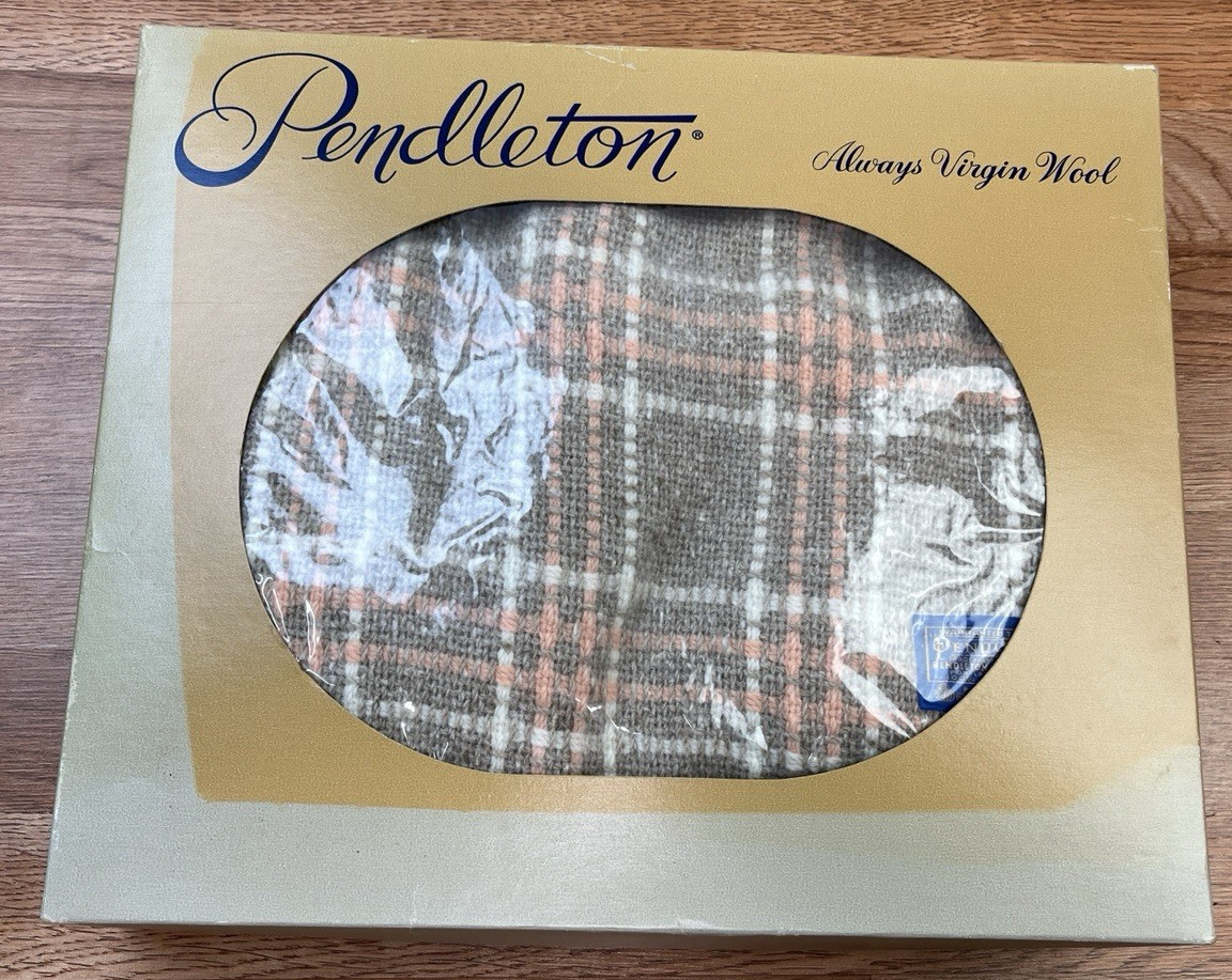 Vintage Pendleton Virgin Wool Occassional Throw Blanket 68"x52" NEW in Box