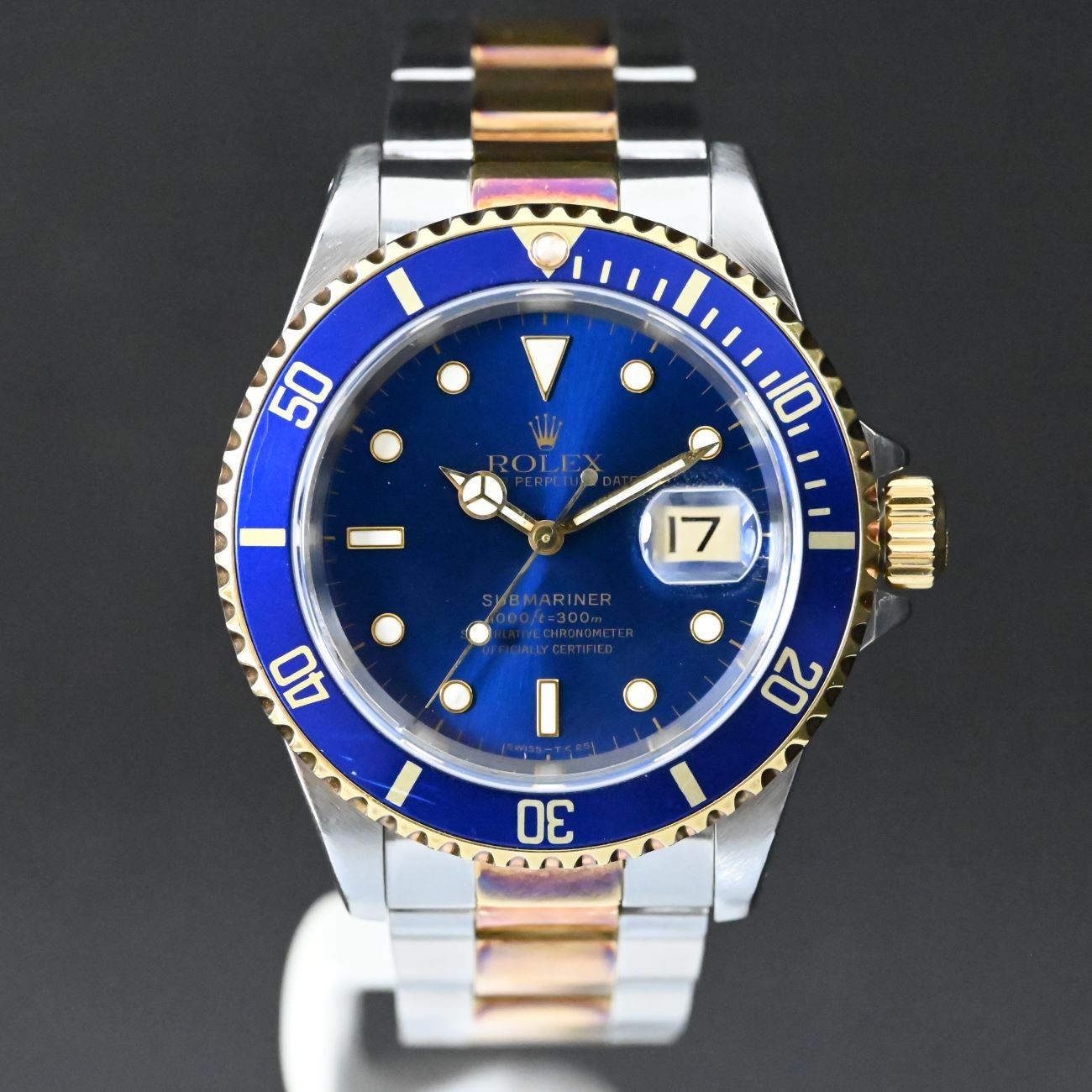 ROLEX VINTAGE 16613 TWO TONE SUBMARINER DATE WATCH 40 MM (GOOD & 100% ORIGINAL)