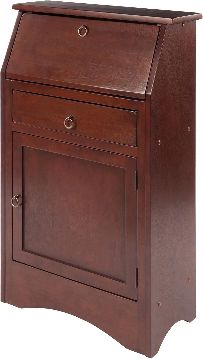 Regalia Secretary Desk Antique Walnut Small Writing & Work Desk for Home Office