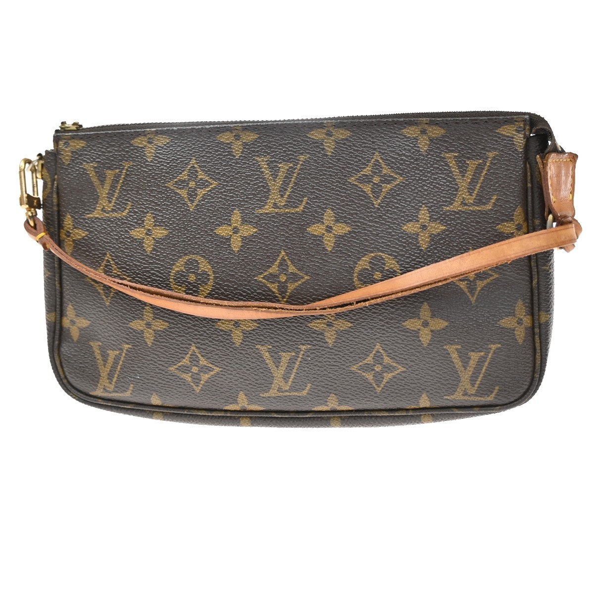 LOUIS VUITTON Pochette Accessoires Hand Bag Monogram Leather USA M51980 88KE603y