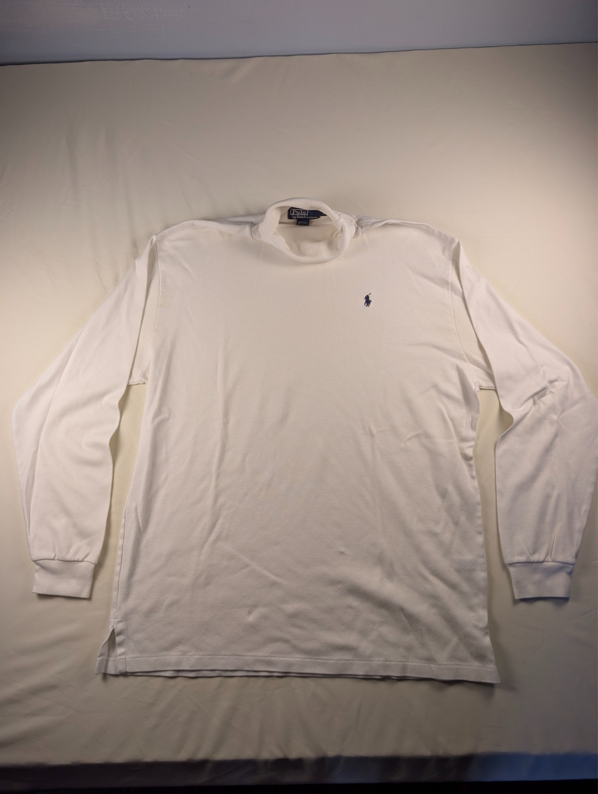 Vintage 90s Polo Ralph Lauren Made in USA Men's XL White Turtleneck