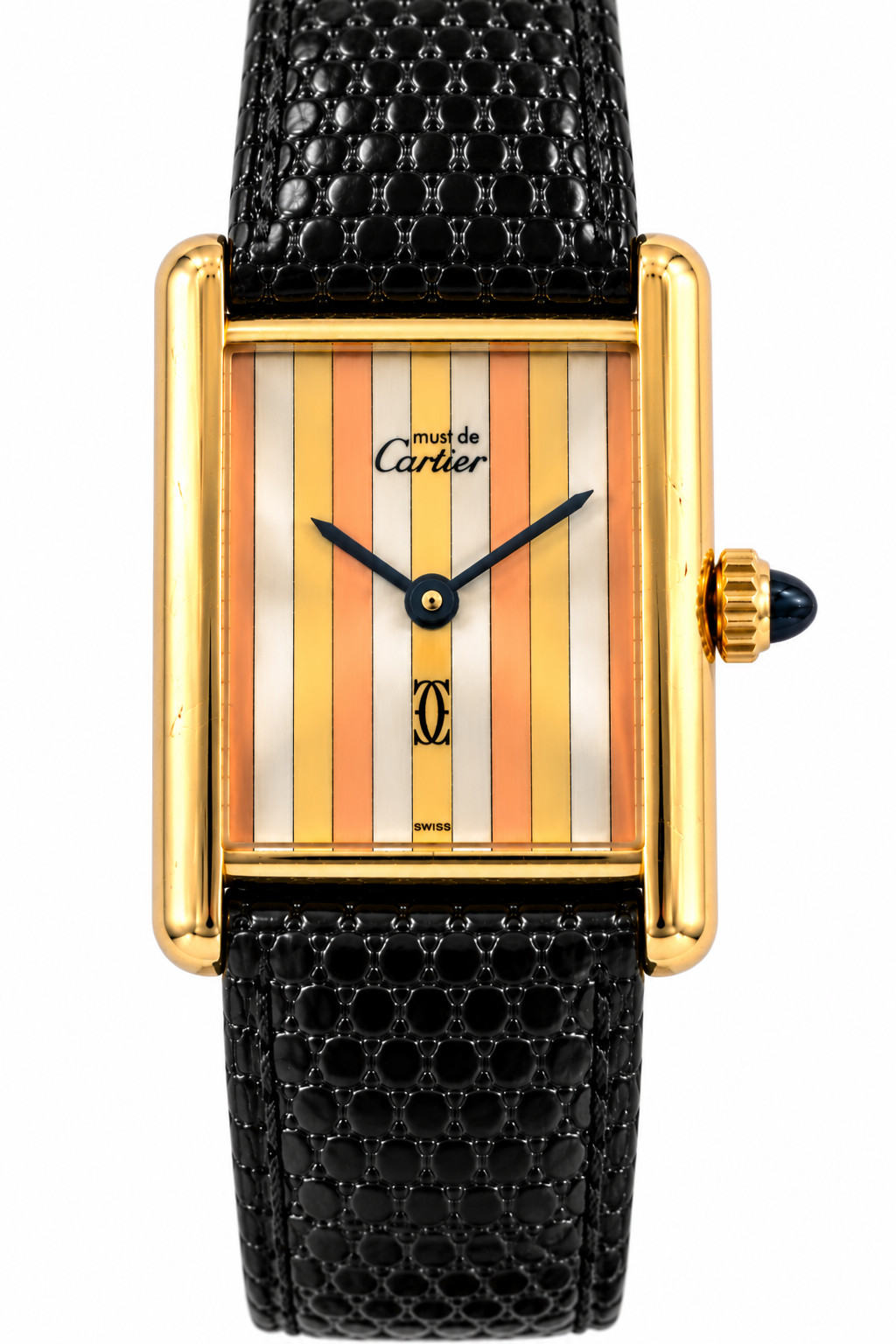 Vintage Must de Cartier Tank – Trinity Striped Dial – Manual Wind – Unisex