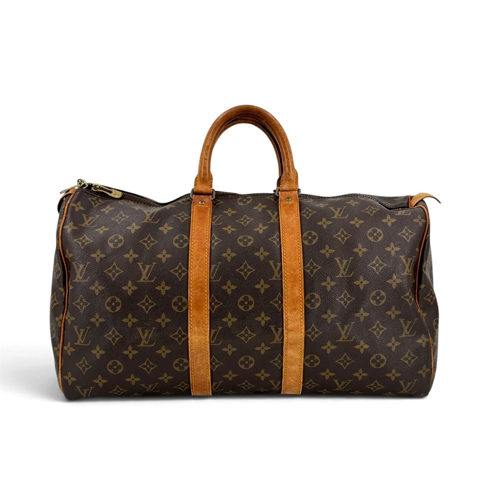 LOUIS VUITTON Keepall 45 Monogram Canvas Brown Vintage Travel Duffle Bag M41428