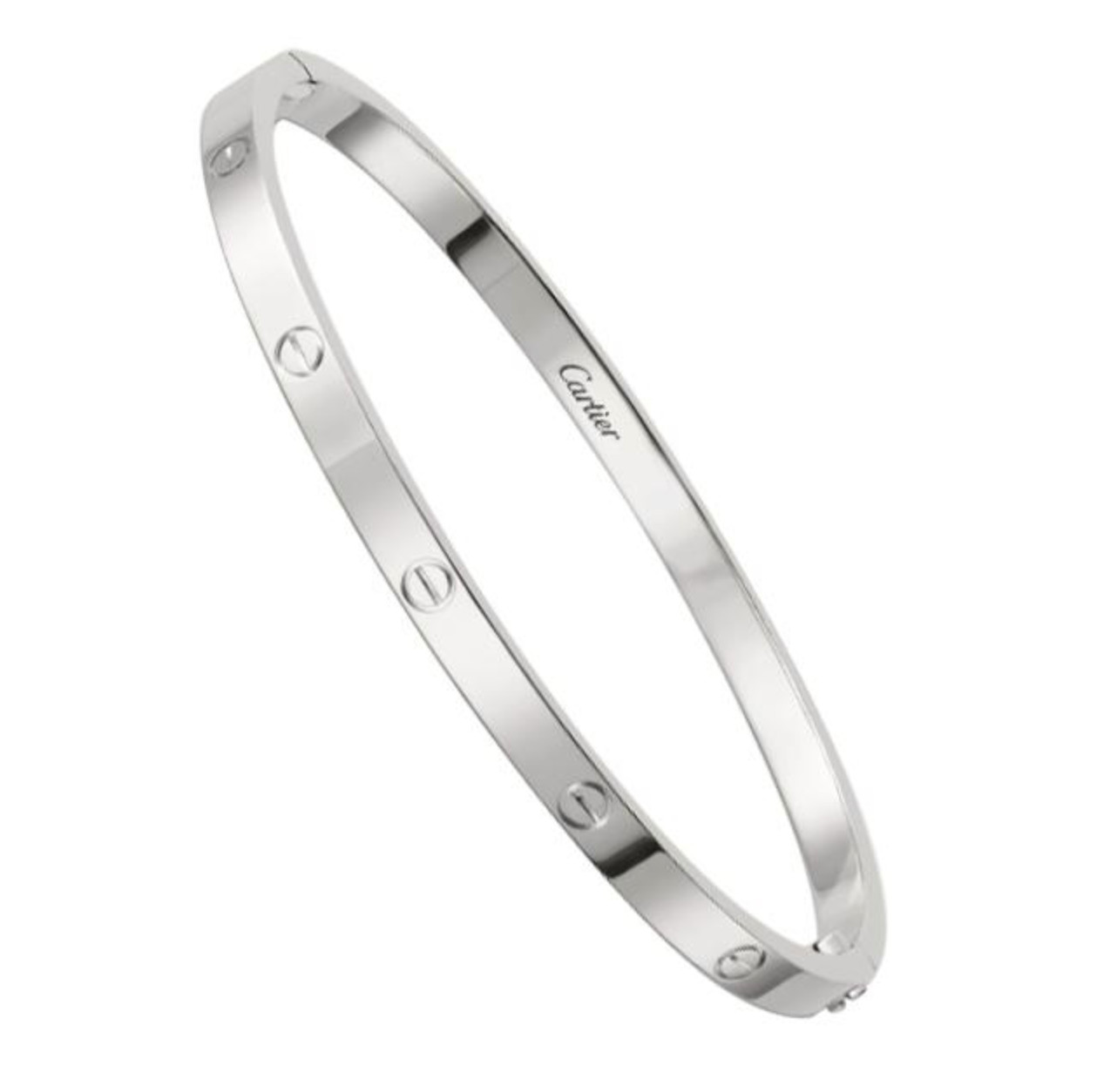 Cartier Small Model Love Bracelet 18K White Gold Size 17