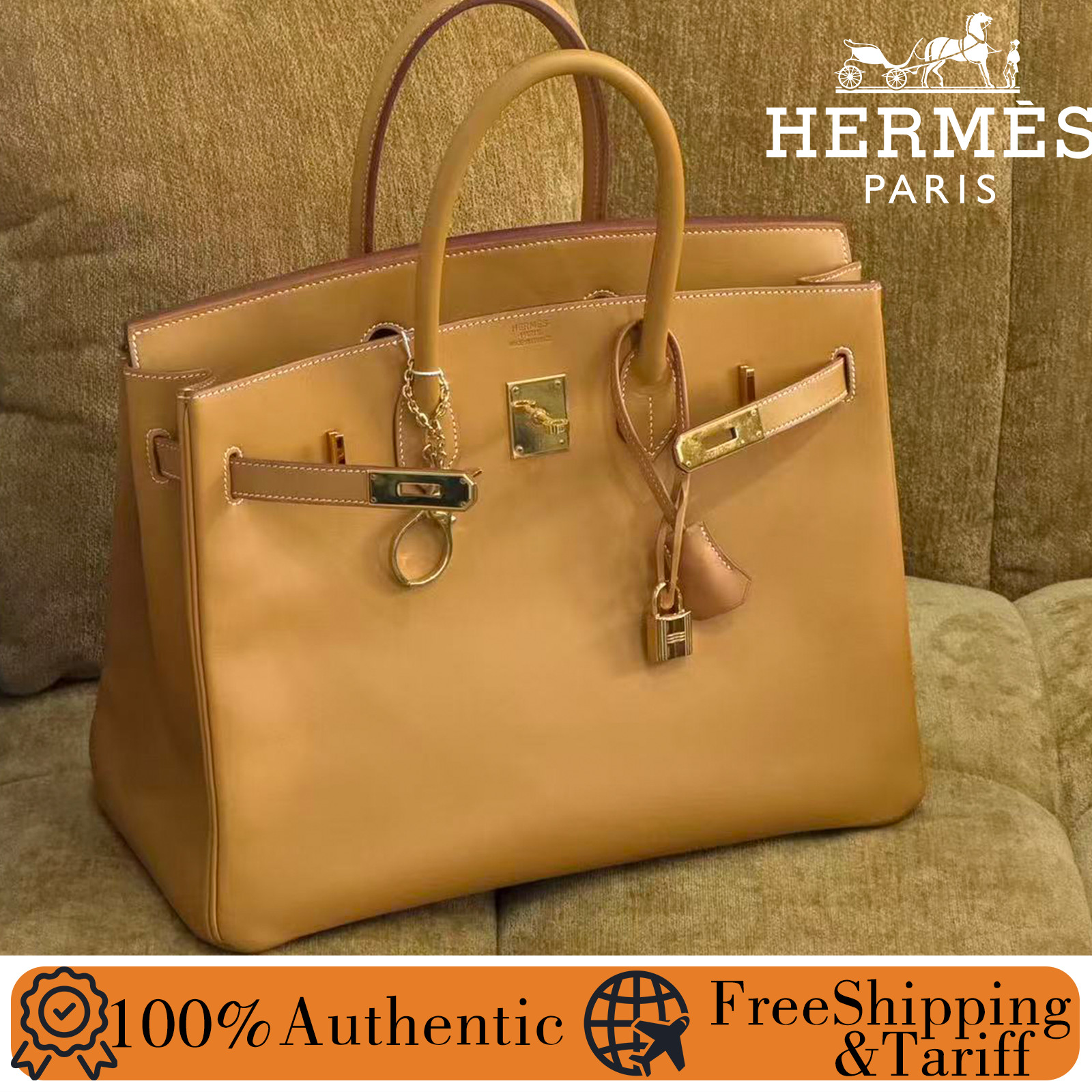 Hermes Birkin 35 Naturel Sable Vache Leathe GHW Handbag （Barenia collector）-