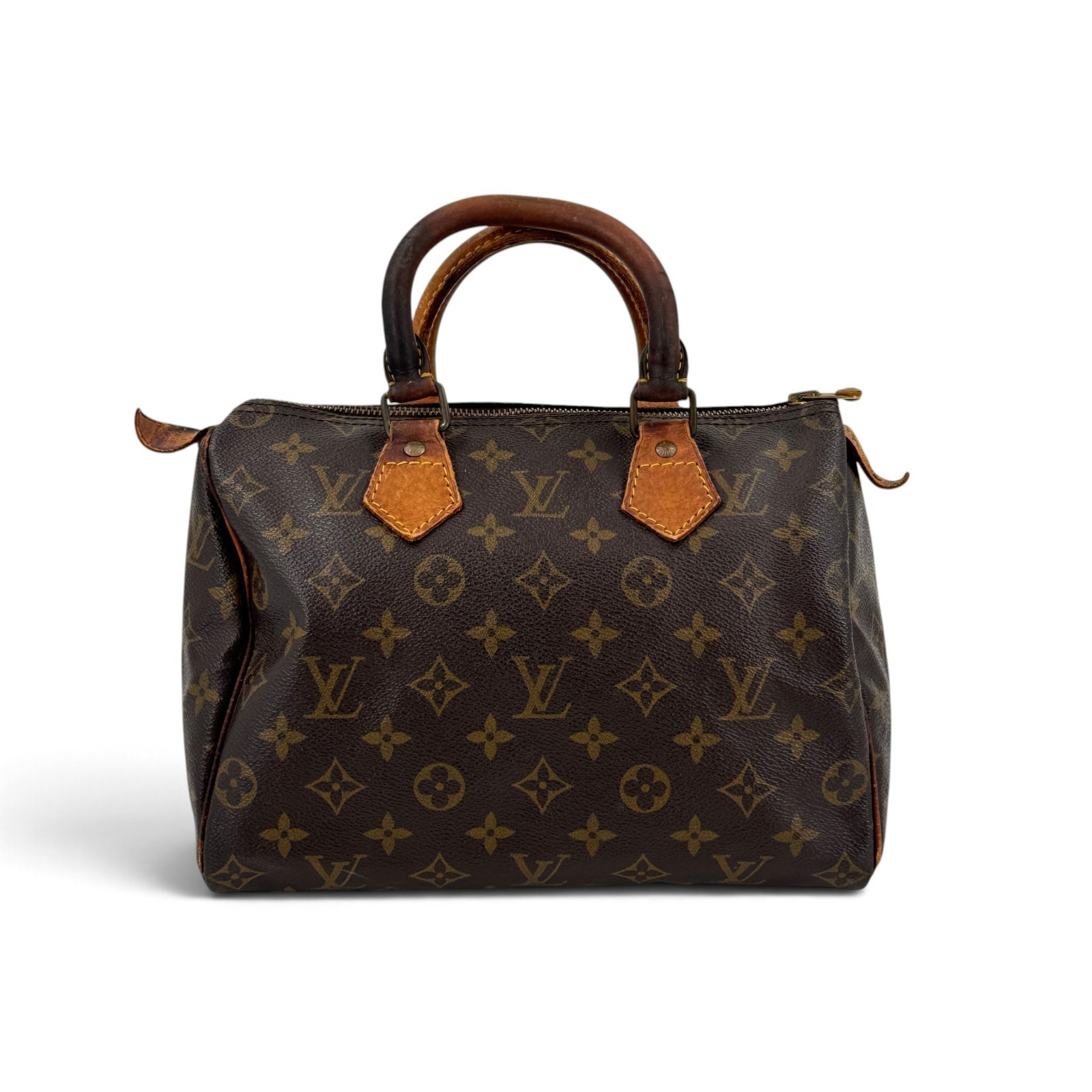 Auth LOUIS VUITTON Speedy 25 Monogram Canvas Brown Top Handle Boston Bag M41528