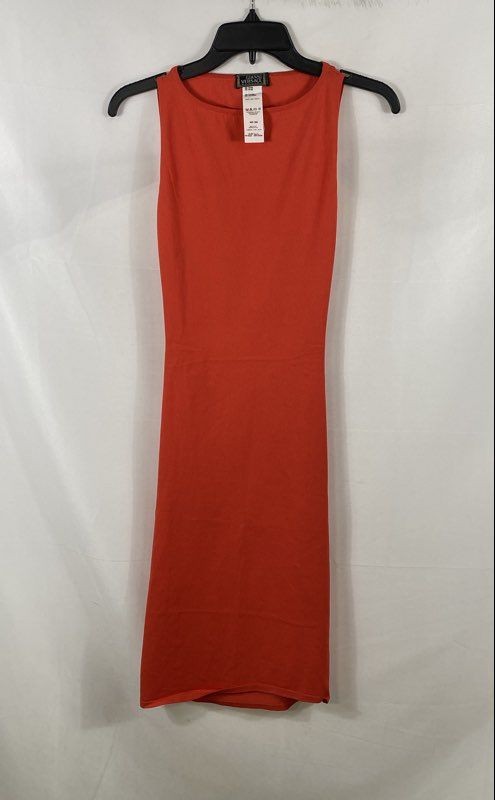 Gianni Versace Women's Orange Open Back Sleeveless Dress Vintage 90s Sz 38