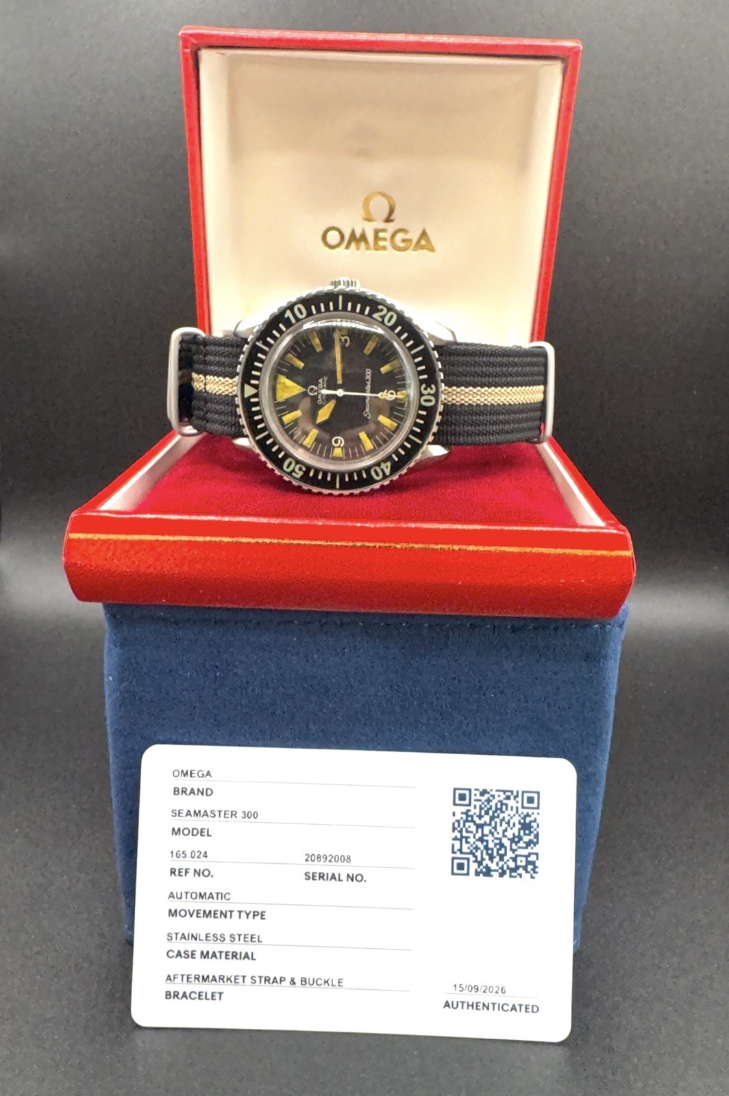 OMEGA Seamaster 300 Vintage Big Triangle Ref 166.024 1960-1964 With no Date